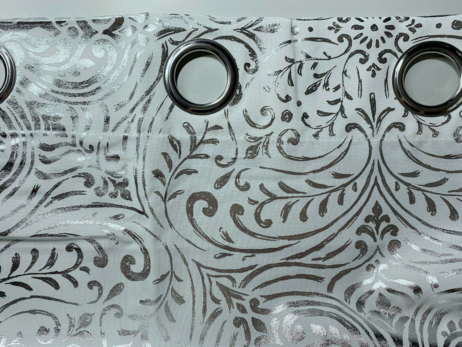blickdicht weiß silber, St), Maya (1 Vorhang Ösenschal Clever-Kauf-24, Ösen