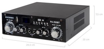McGrey PA-350BT Bluetooth-Endstufe Endverstärker (200 W, zwei Mikrofoneingängen - USB-MP3-Player und Cinch-Eingang)
