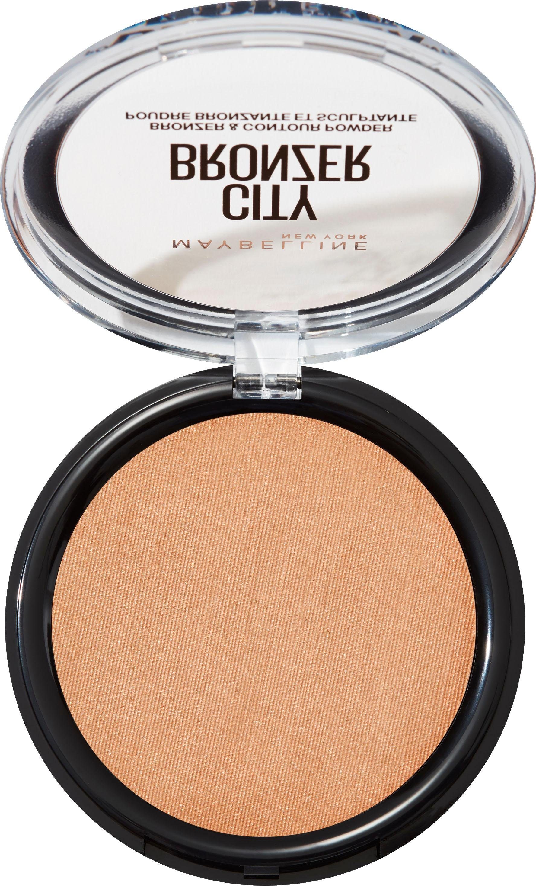 MAYBELLINE NEW YORK Bronzer CITY BRONZER & CONTOUR POWDER, aus mikro-feinem Puder und Kakaobutter