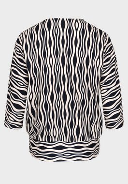 bianca Print-Shirt WALLY mit angedeuteter Wickeloptik und modernem Print