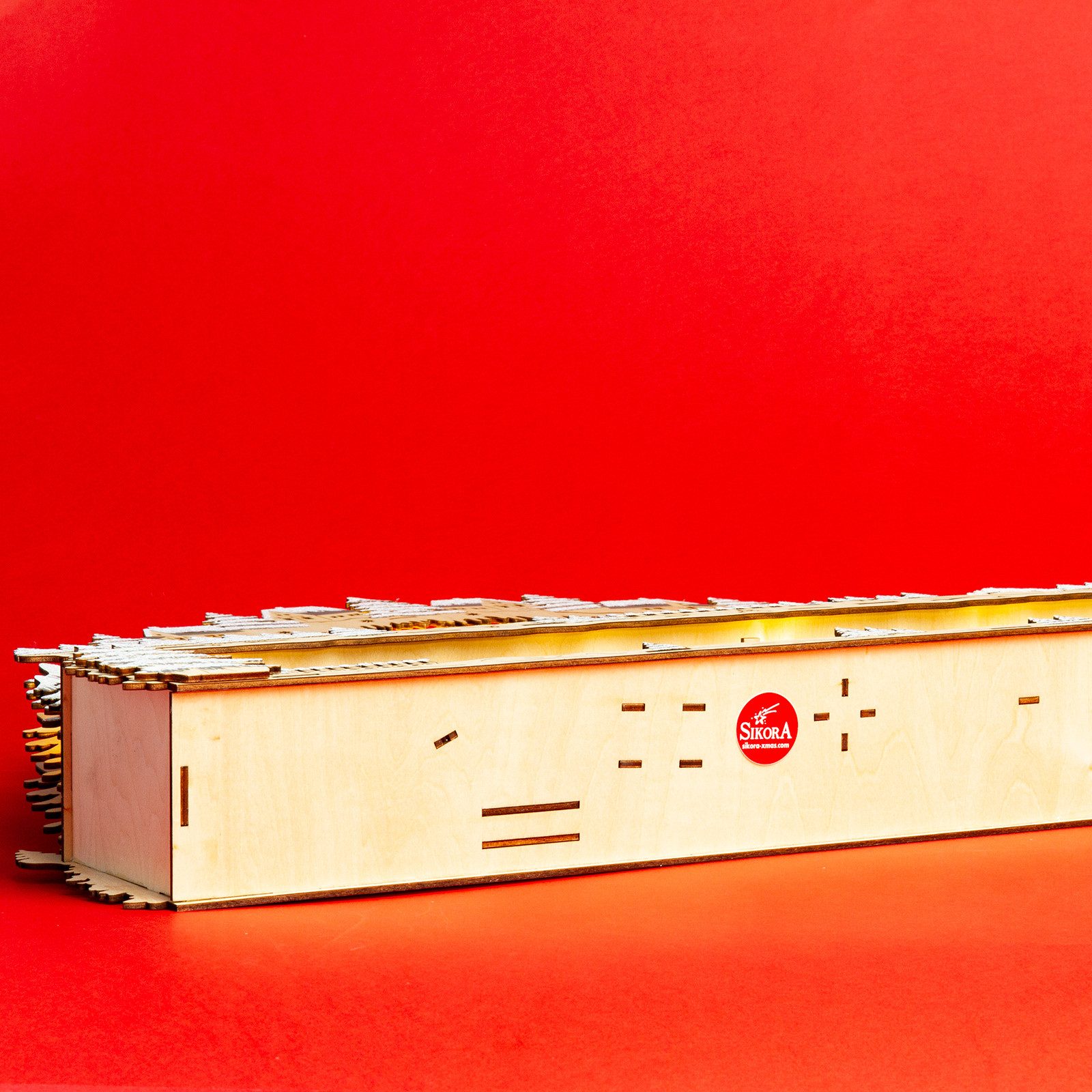 SIKORA Schwibbogen LB45 Skihütte Bergbahn XXL mit LED Beleuchtung und Sockel B:63cm – Bild 4 von 5