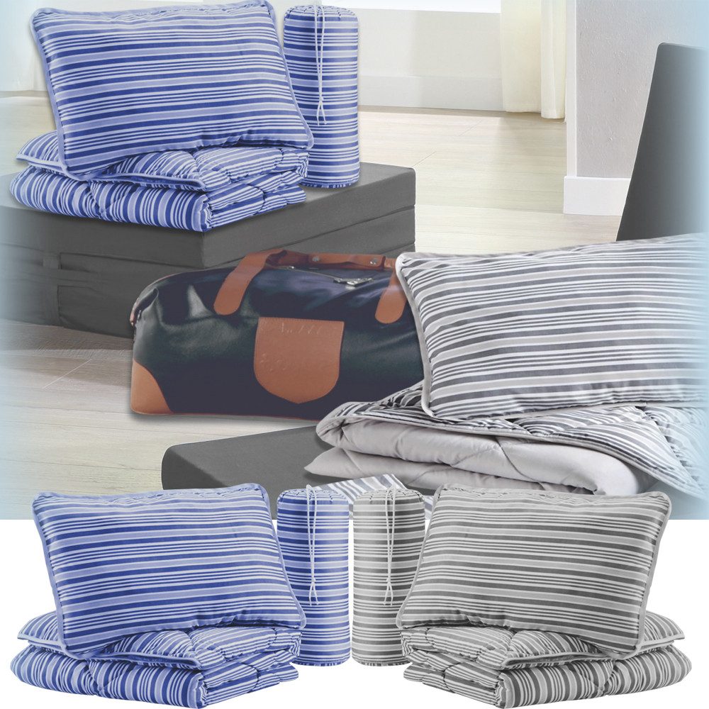 DILUMA Microfaserbettdecke + Microfaserkissen Reisebettenset günstig online kaufen