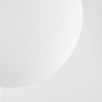 hofstein Pendelleuchte »Lorenzatico« moderne Hängelampe aus Metall/Glas in Nickel/Weiß, ohne Leuchtmittel, Hängeleuchte m. Schirmen Echtglas, E27