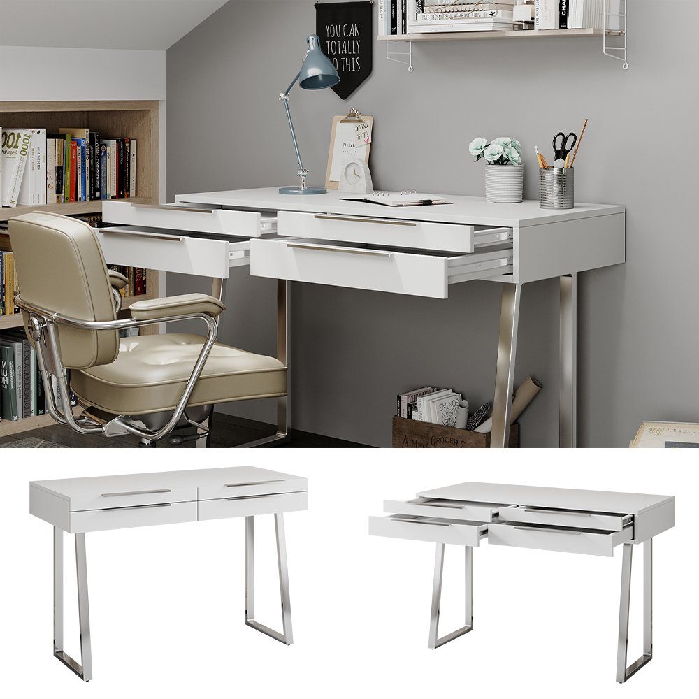 Vicco Schreibtisch Alexia, Weiß, 120 x günstig online kaufen