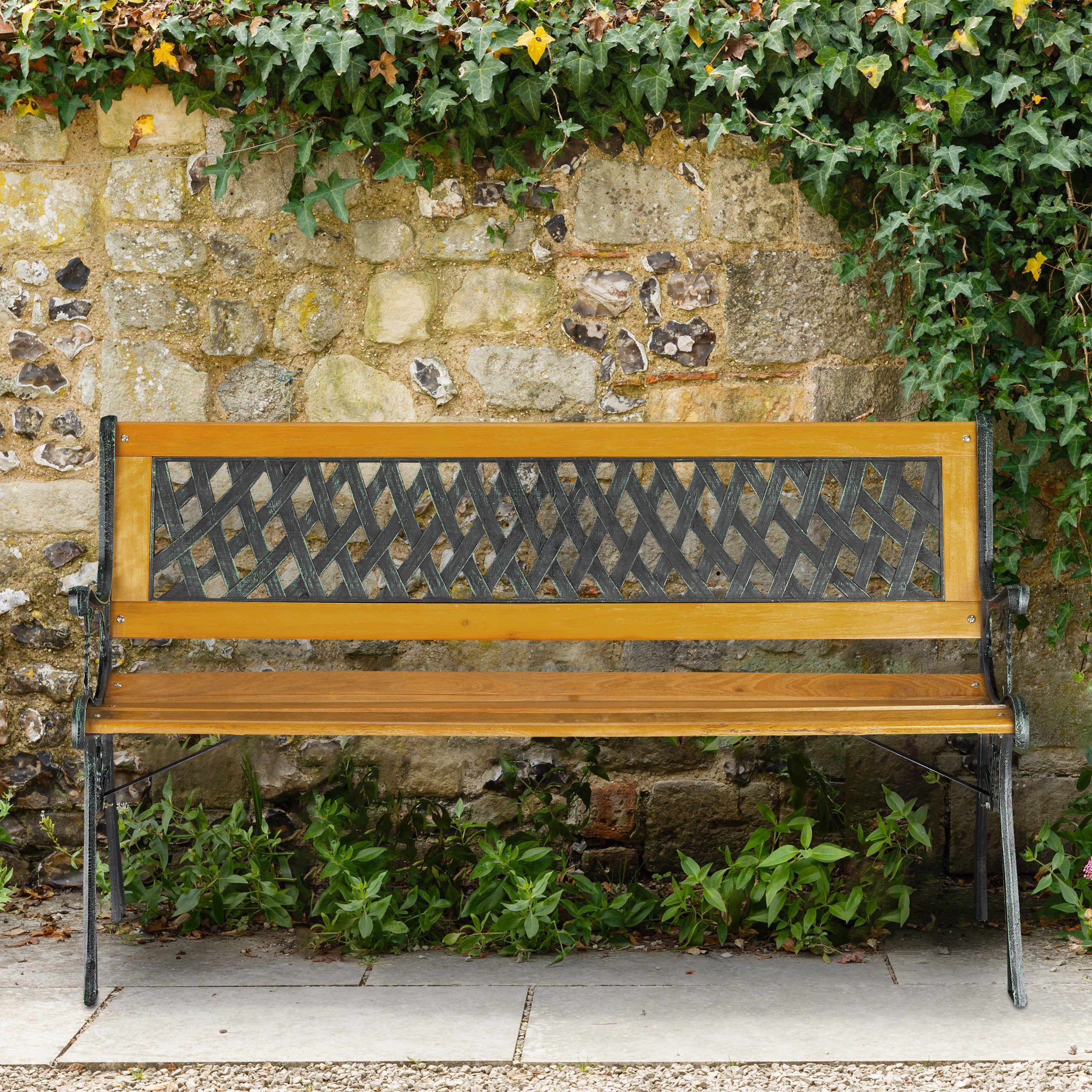 relaxdays Gartenbank Flechtoptik günstig online kaufen