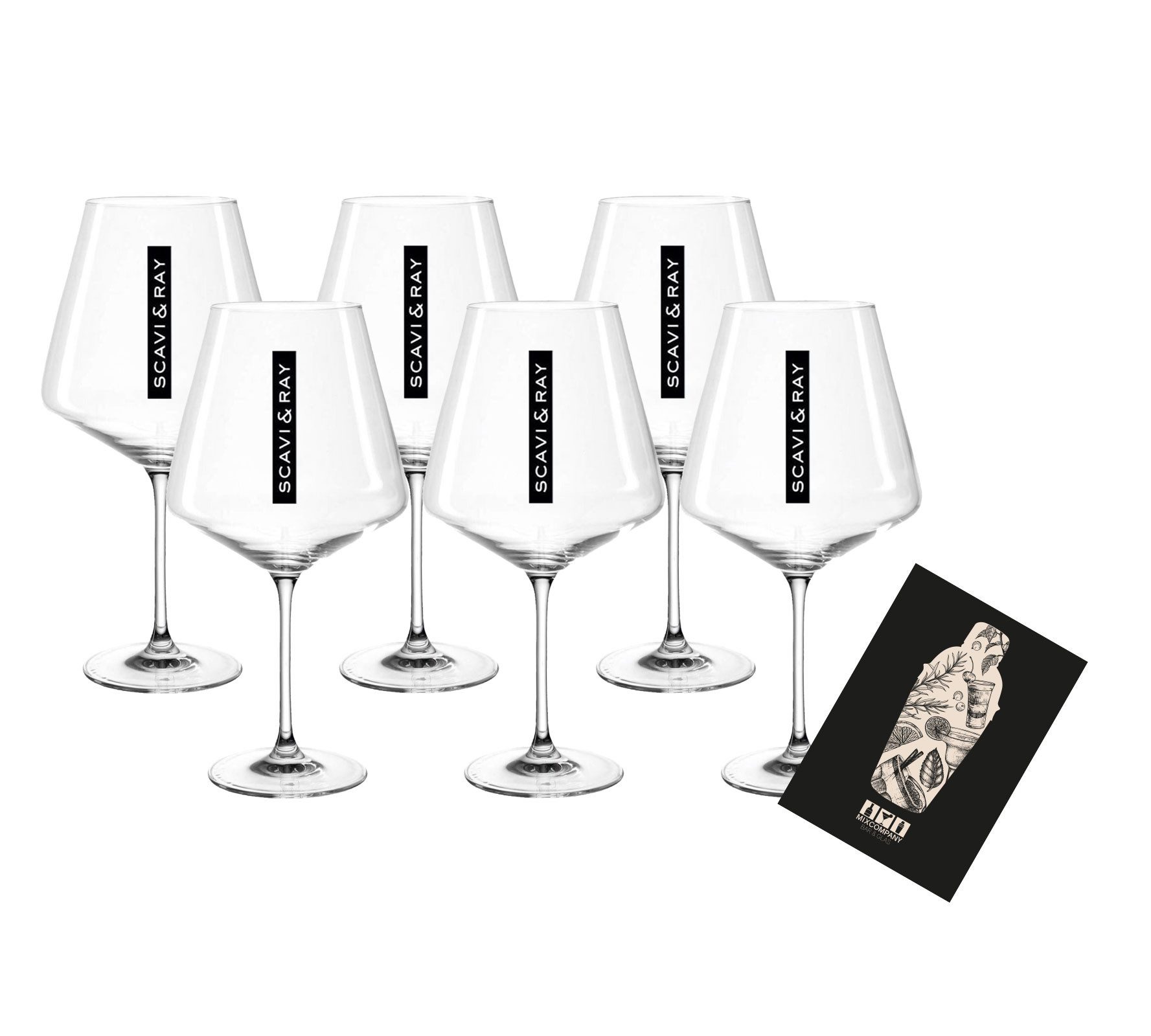 Rose Scavi & Ray Weingläser NEU - 6er Set Glas / Gläser für Prosecco /