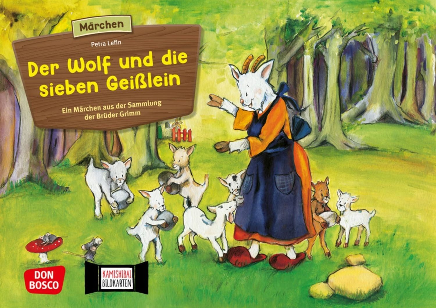 Der Wolf und die sieben Geißlein. Kamishibai Bildkartenset / Brüder Grimm