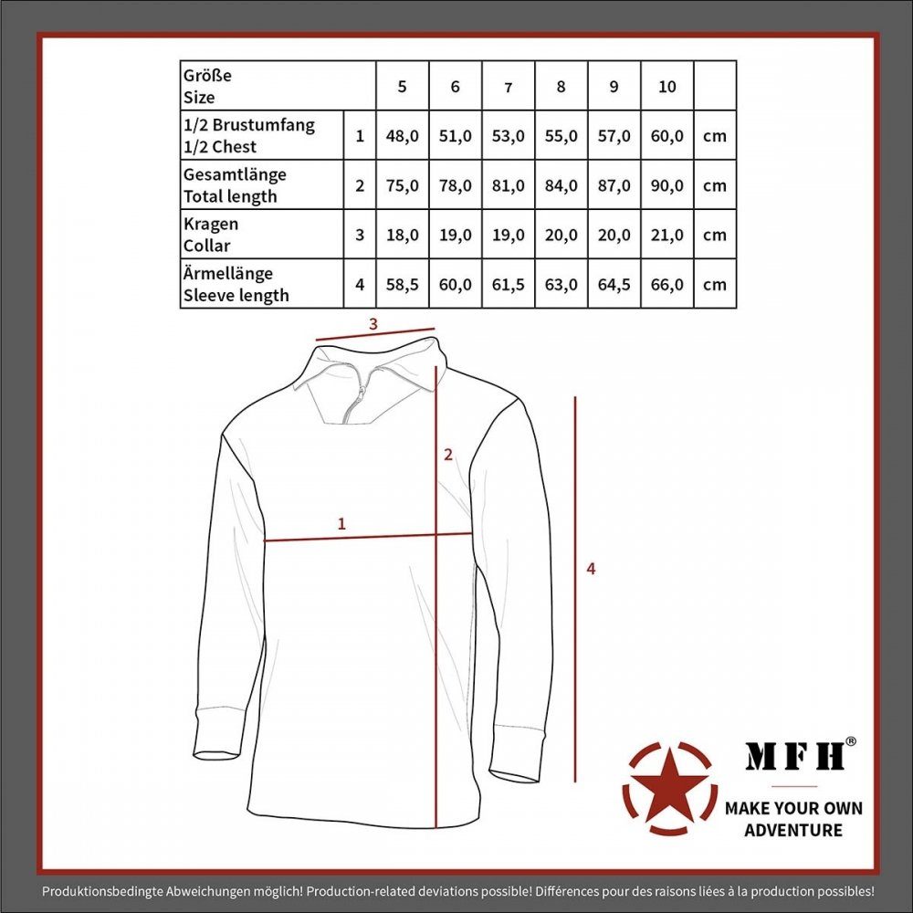 MFH Thermounterhemd BW Plüsch-Rollkragenhemd, Mod., oliv - 10 (Packung, 1-S günstig online kaufen