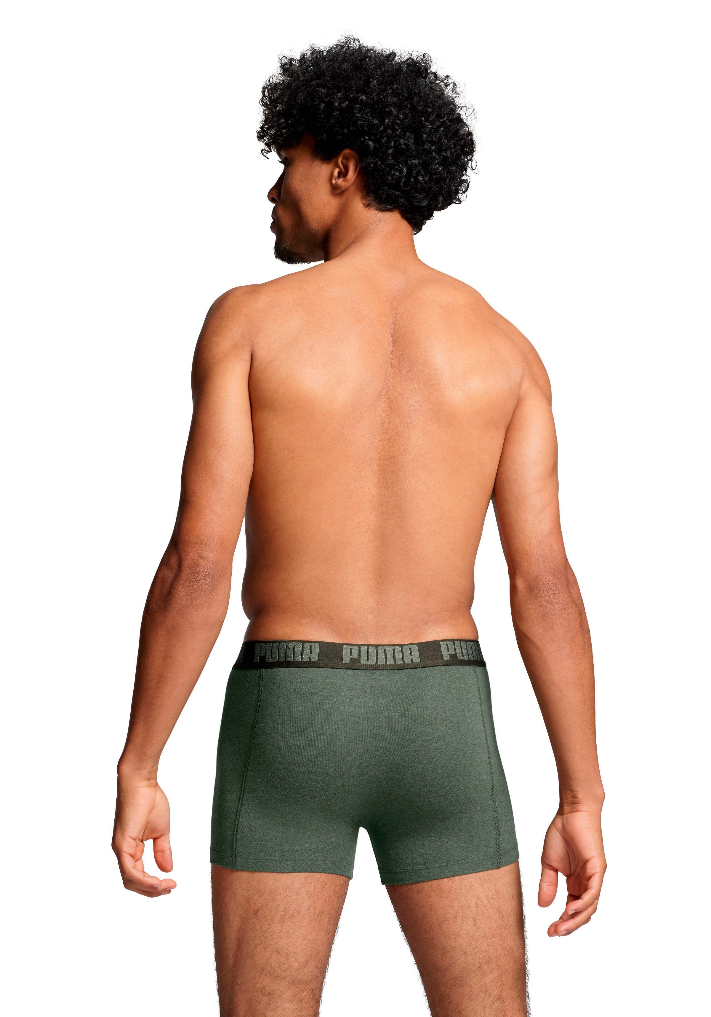 PUMA green-melange 2-St) PUMA BOXER (Packung, BASIC Boxer 2P