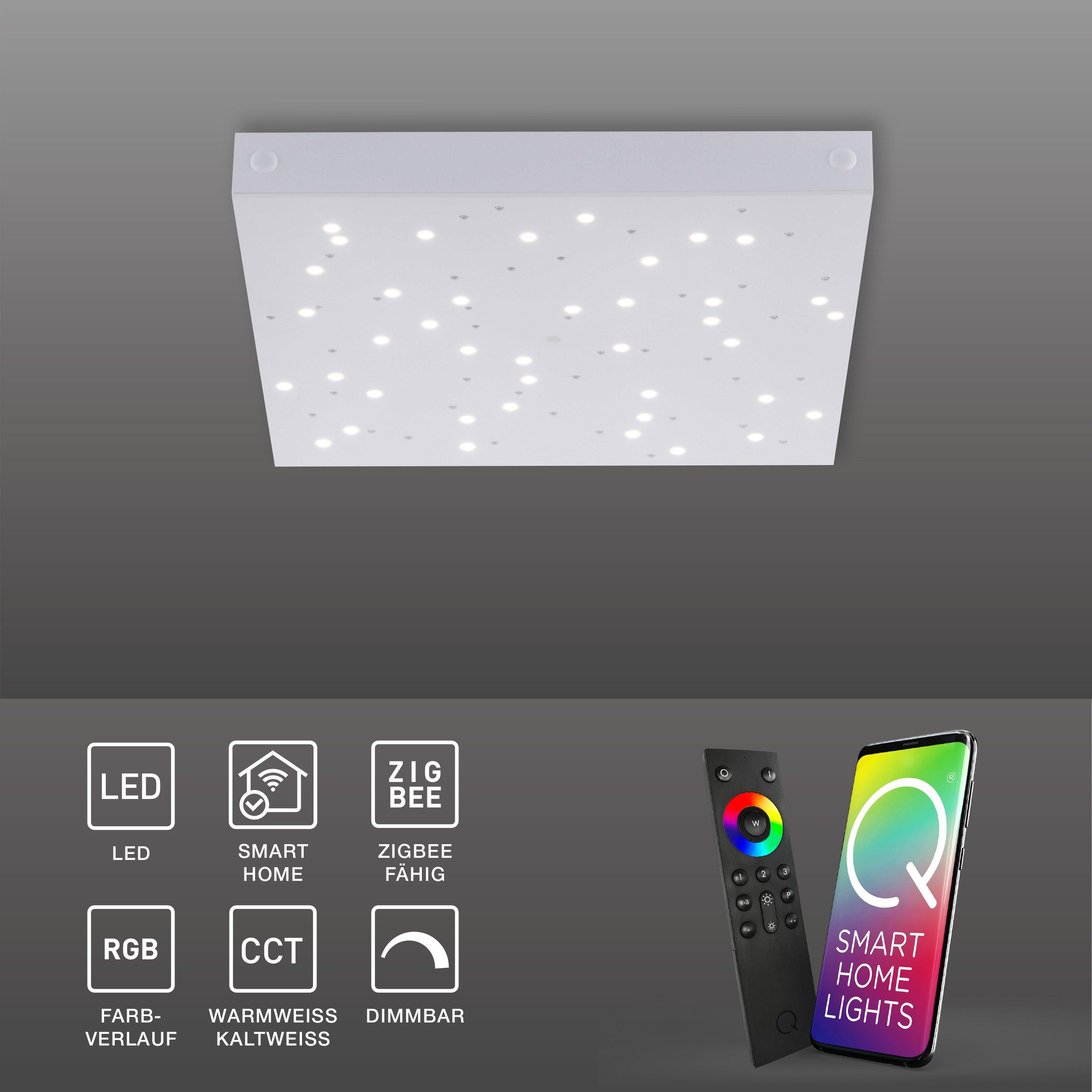 Paul Neuhaus Smarte LED-Leuchte LED Panel Deckenleuchte CCT + RGB, Master,  Smart Home, CCT-Farbtemperaturregelung, RGB-Farbwechsel, Dimmfunktion,  Memoryfunktion, 1, Alexa-tauglich, Sternenhimmeloptik erweiterbar DIY