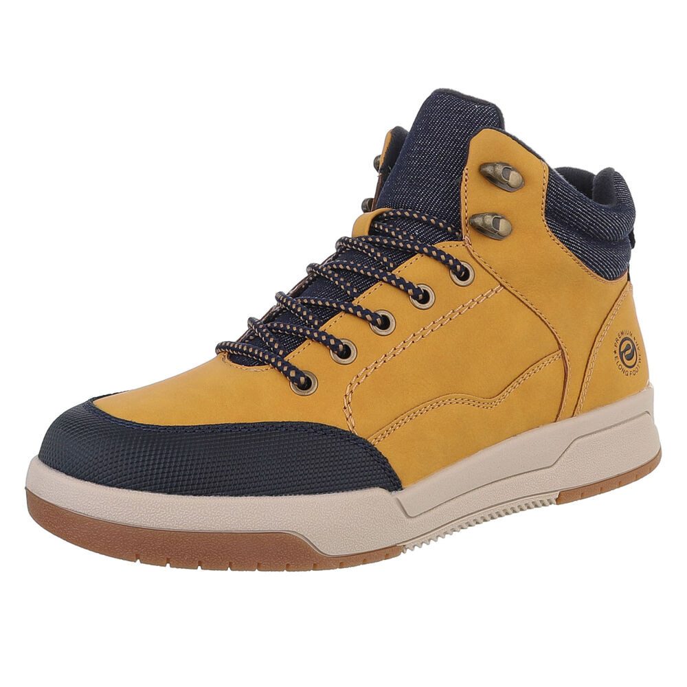 Coolwalk Herren Schnürschuhe Freizeit Stiefelette (88491774) Flach Boots in Camel
