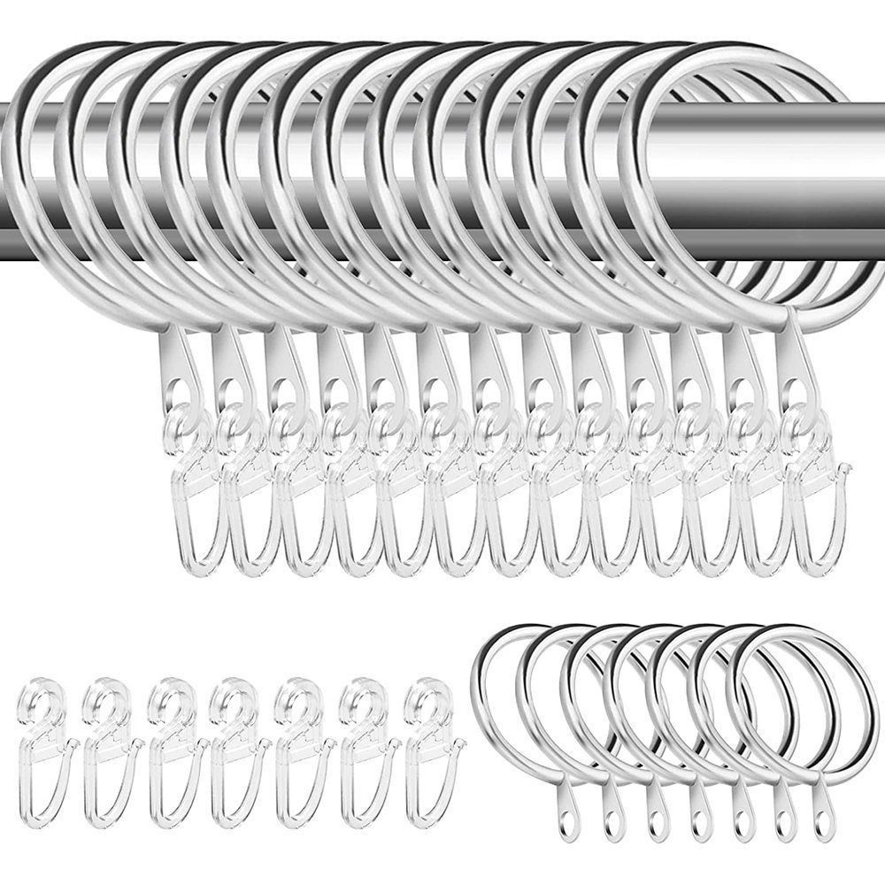 FELIXLEO Gardinenstangenhalter 50 Stück Metall Vorhangringe und 60 Kunststo günstig online kaufen
