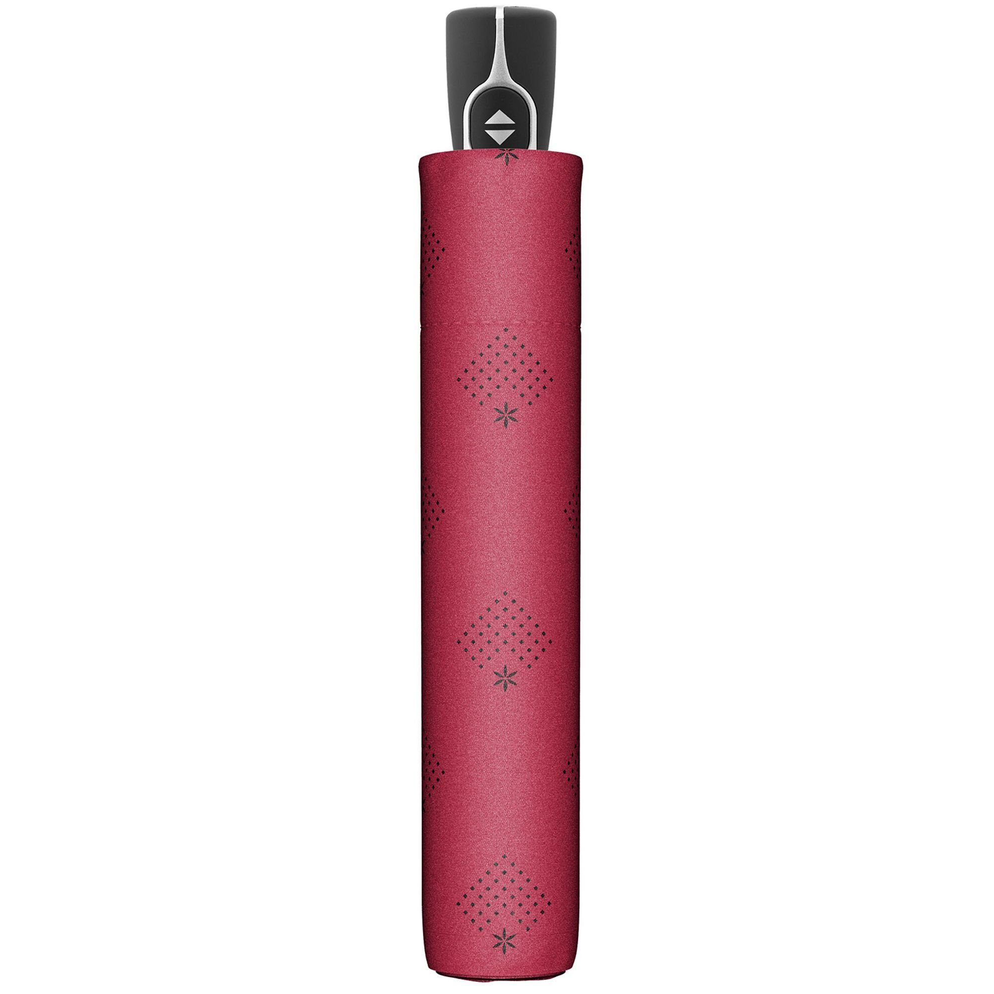 Night doppler® Red Fiber Sky Taschenregenschirm