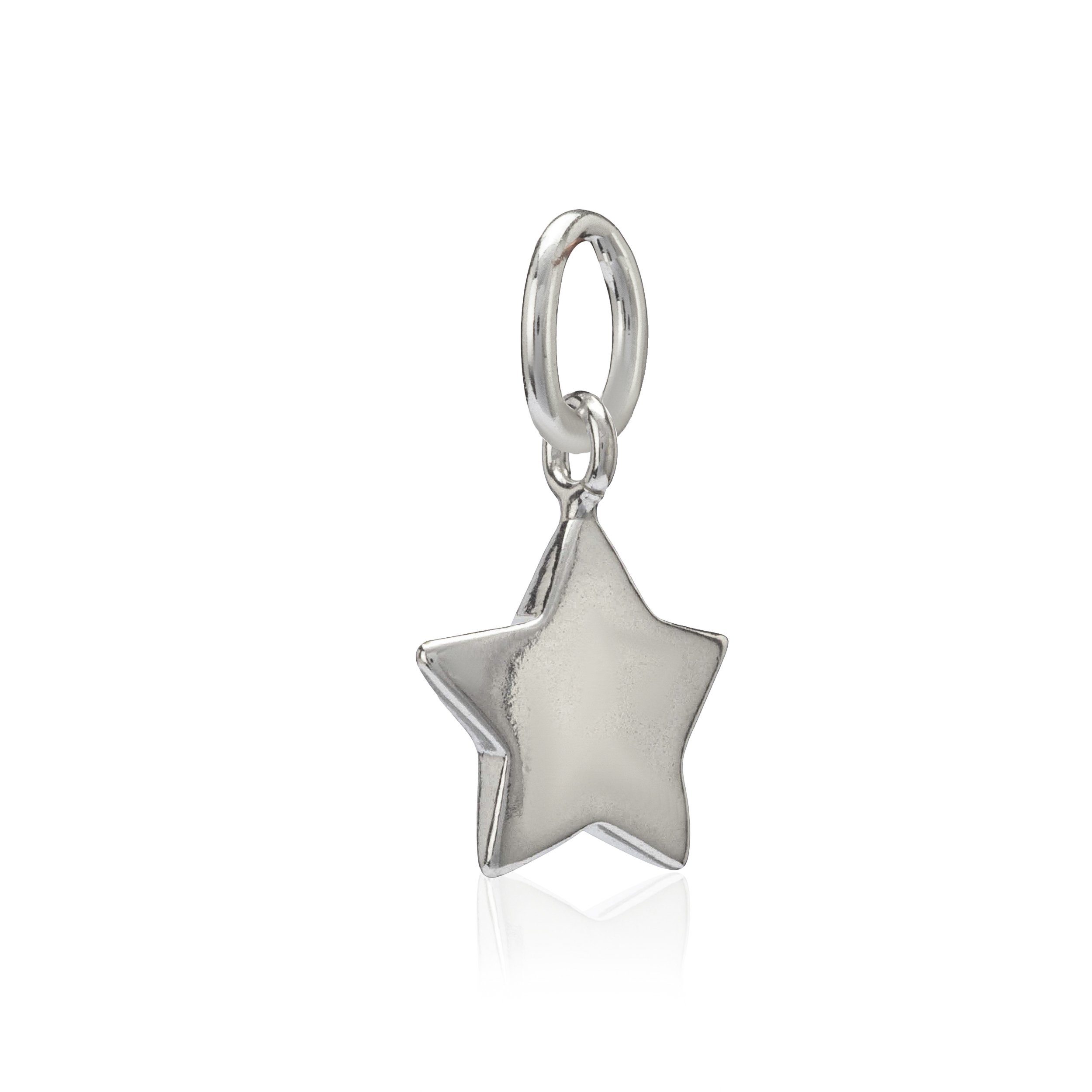 Kettenanhänger Damen Stern 925 Silber 12x12mm Motiv Talisman