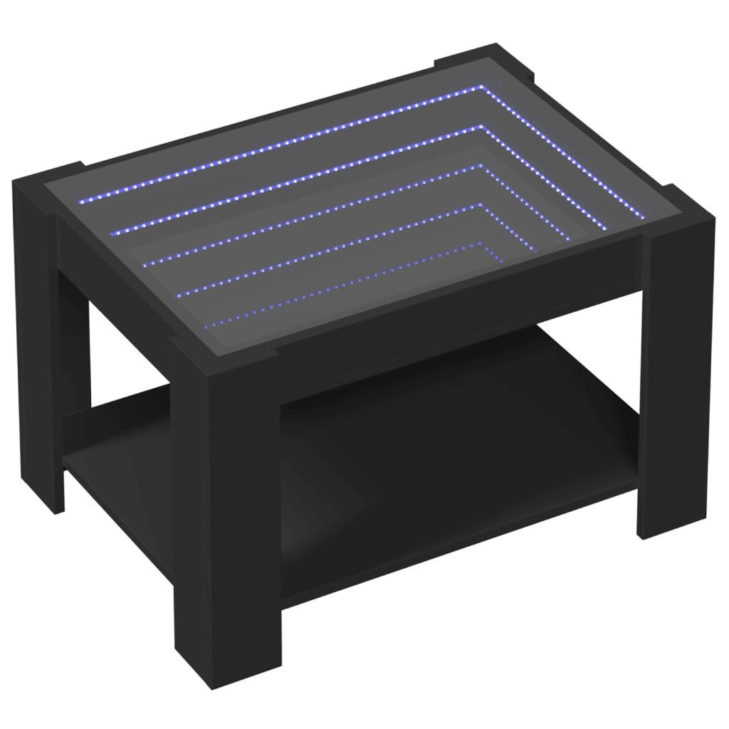 vidaXL Couchtisch LED-Couchtisch Schwarz 73x53x45 cm günstig online kaufen