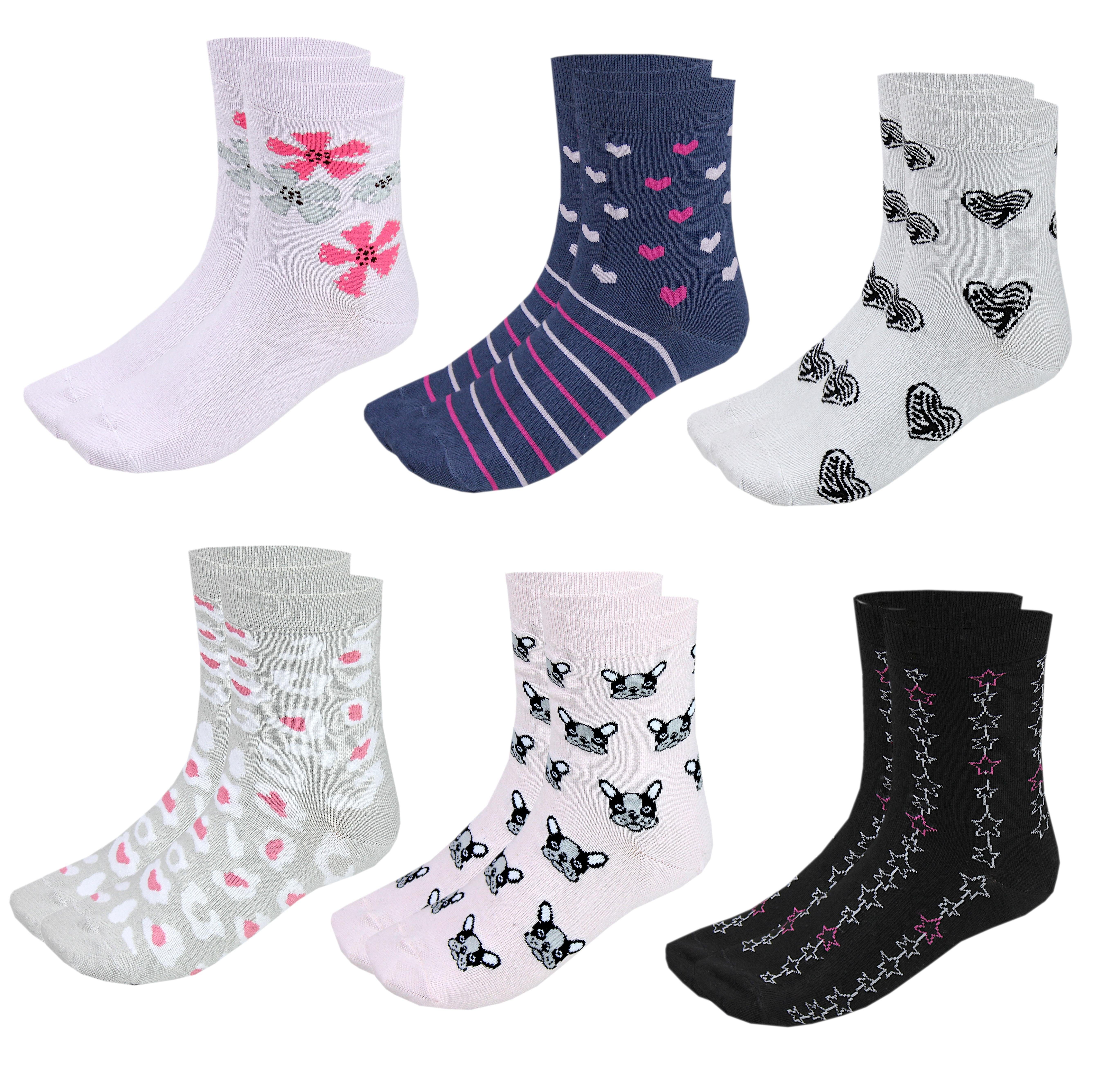 TupTam Freizeitsocken TupTam Kinder Socken Bunt Gemustert 6er Pack für Mädchen und Jungen Mädchen 6