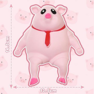 Fivejoy Hüpfspielzeug Stress Spielzeug Schweine Antistress Spielzeug, (Nettes Schwein Stress Spielzeug, Squishy Squeeze Toys Fidget Toy Reisespielzeug Sensorik Autismus Spielzeug Party Geschenke für Kinder Erwachsener, 1-tlg)