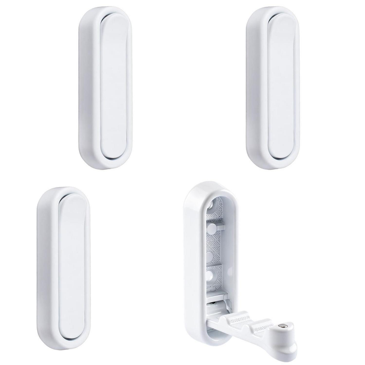 LuxusKollektion Klapphaken Wandhaken faltbar oval weiß 4 Stück, (4-St)