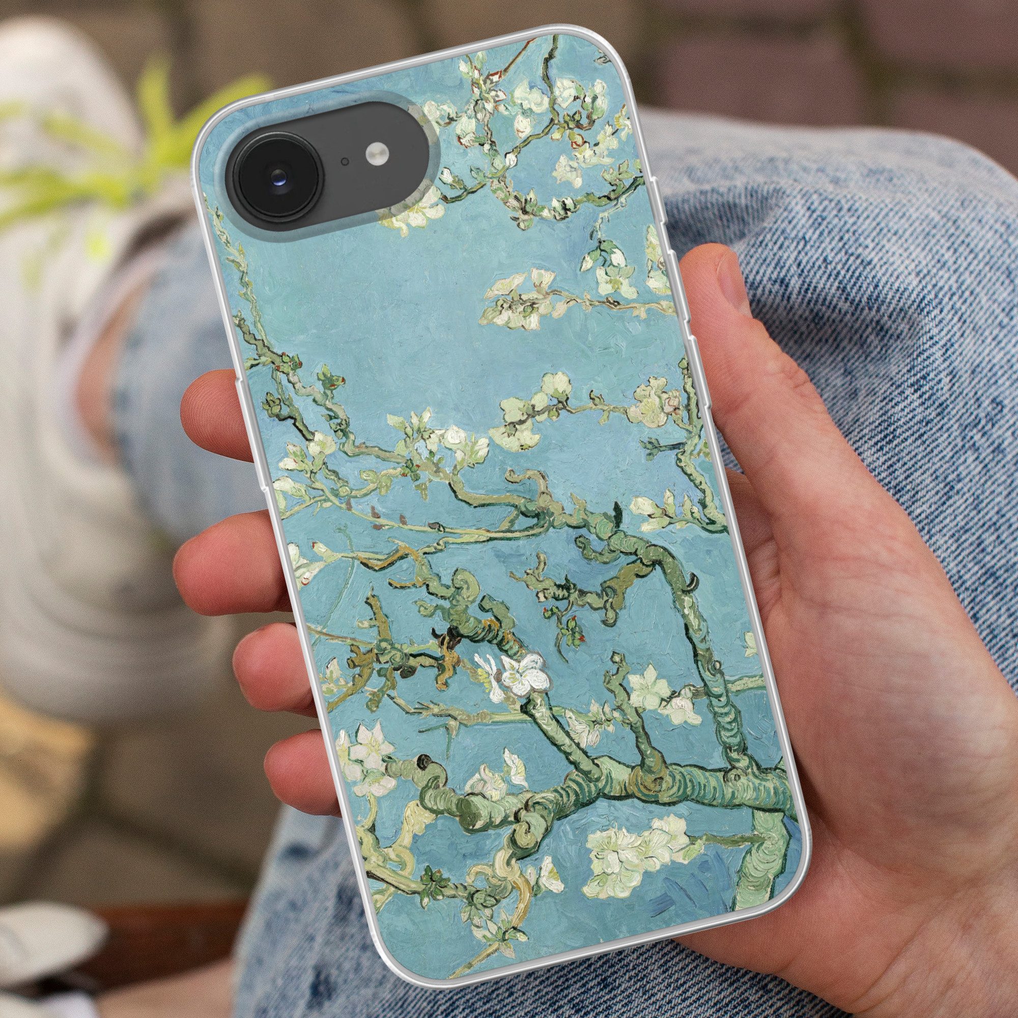 MuchoWow Handyhülle für Apple iPhone 16e Mandelblüte - Van Gogh - Kunst, Smartphone-Bumper, Print, Handy Schutzhülle Dünn – Bild 3 von 5