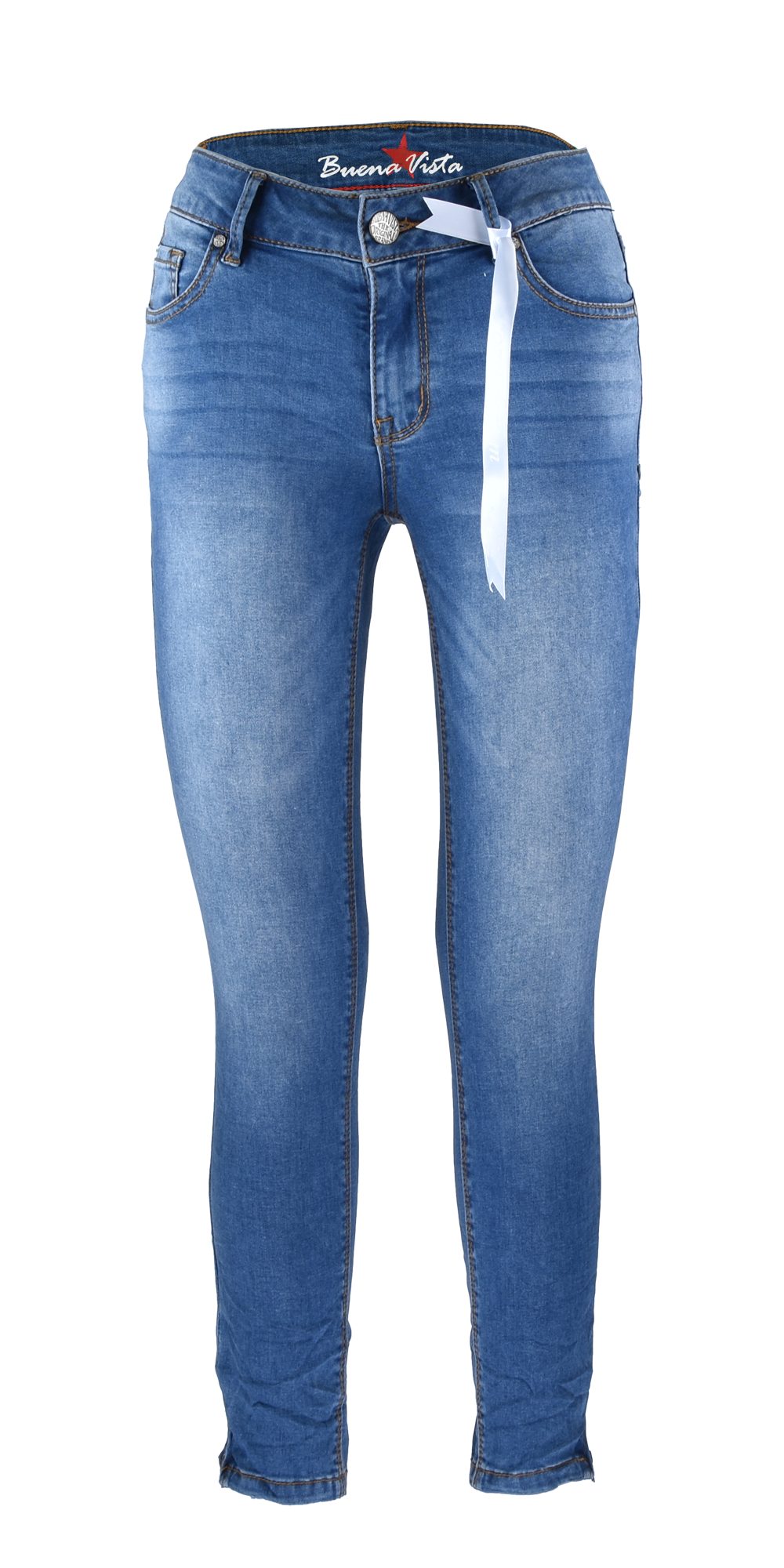 Buena Vista Stretch-Jeans BUENA VISTA ITALY V 7/8 middle blue 2508 B5311 102.9035 - Cozy Denim