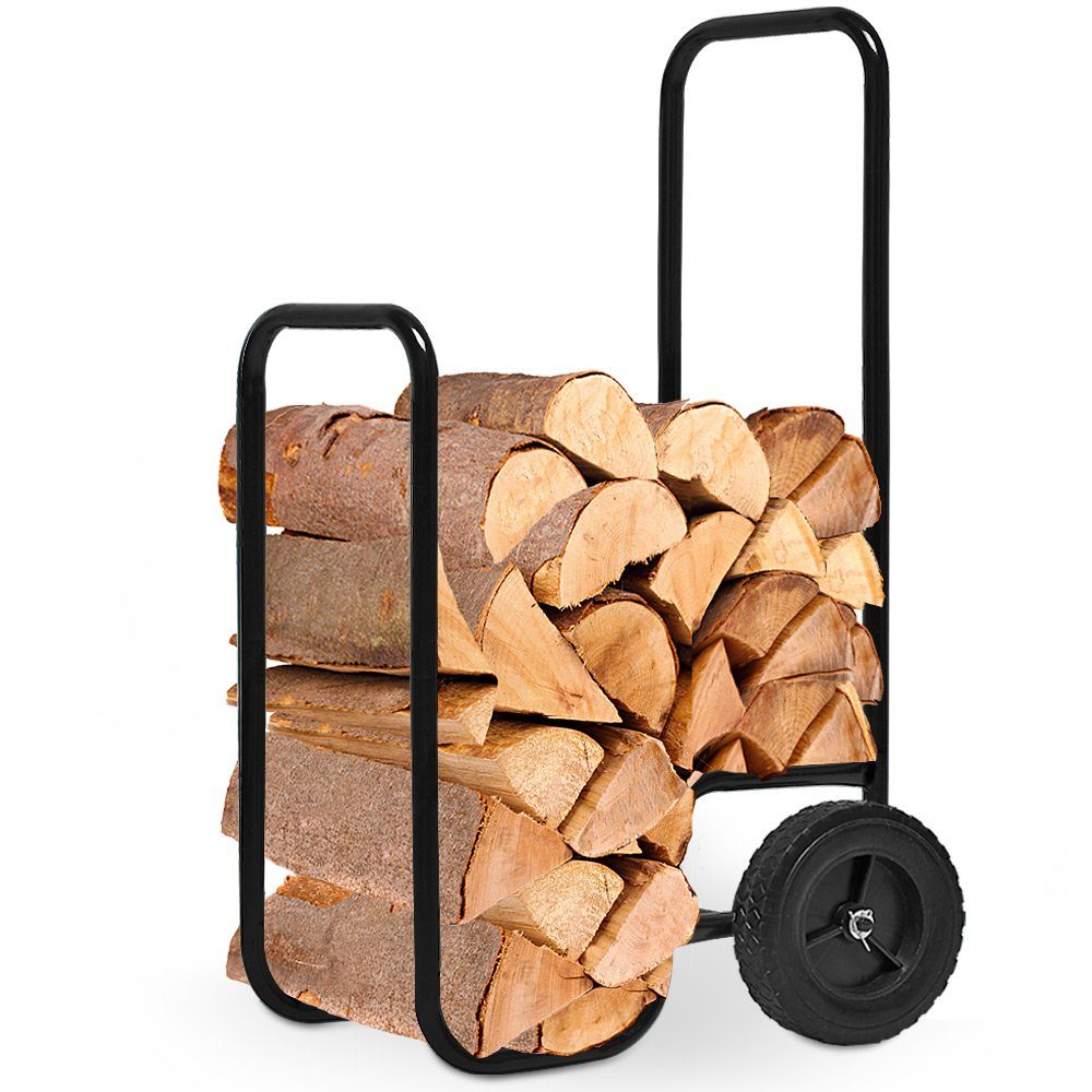 Gardebruk Kaminholzregal, BxTxH:45x56x105 cm, Kaminholzwagen extra groß 105x56x45 cm Brennholzkarre Holzwagen