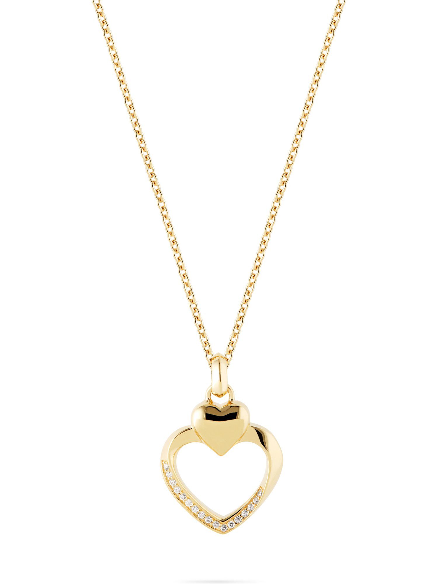 JETTE Silberkette JETTE Damen-Kette 925er Silber, recycelt Zirkonia, HEARTS günstig online kaufen