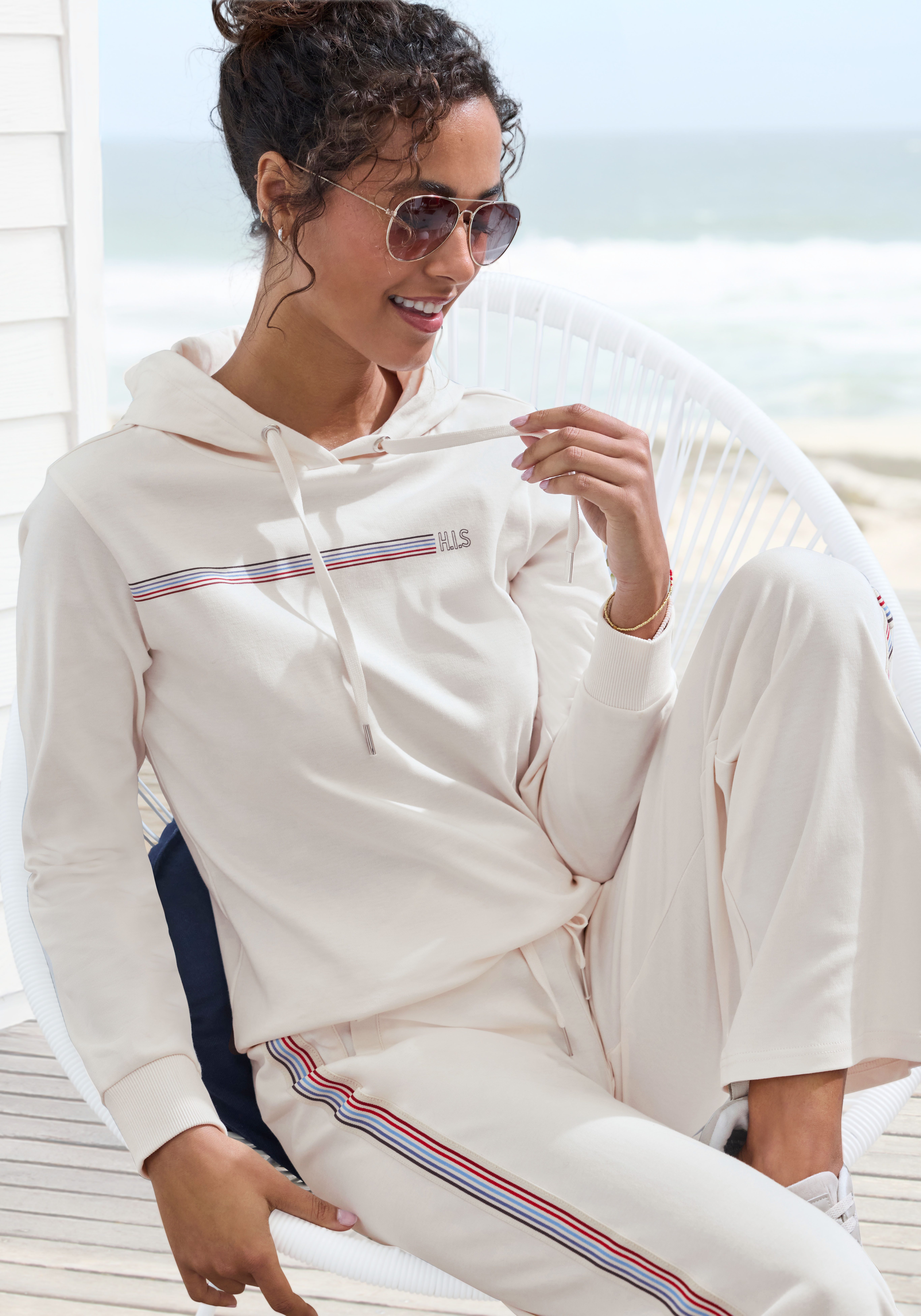 H.I.S Hoodie mit Streifenprint, Loungewear