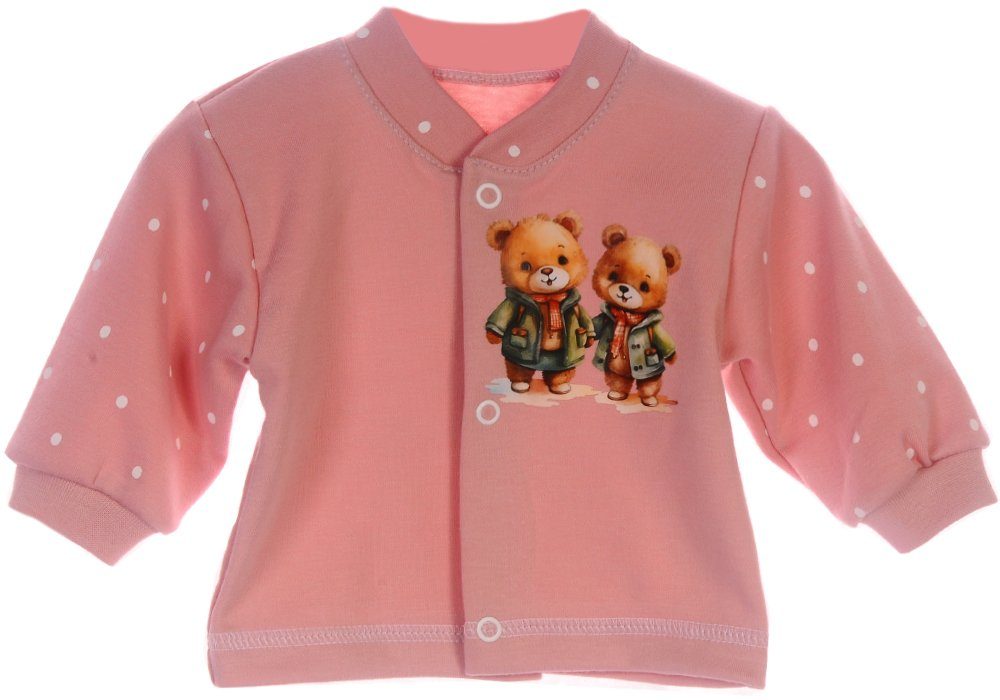 La Bortini Langarmshirt Baby Hemdchen T-Shirt Shirt Erstlingsshirt 44 50 56 62 68 74 aus reiner Baumwolle