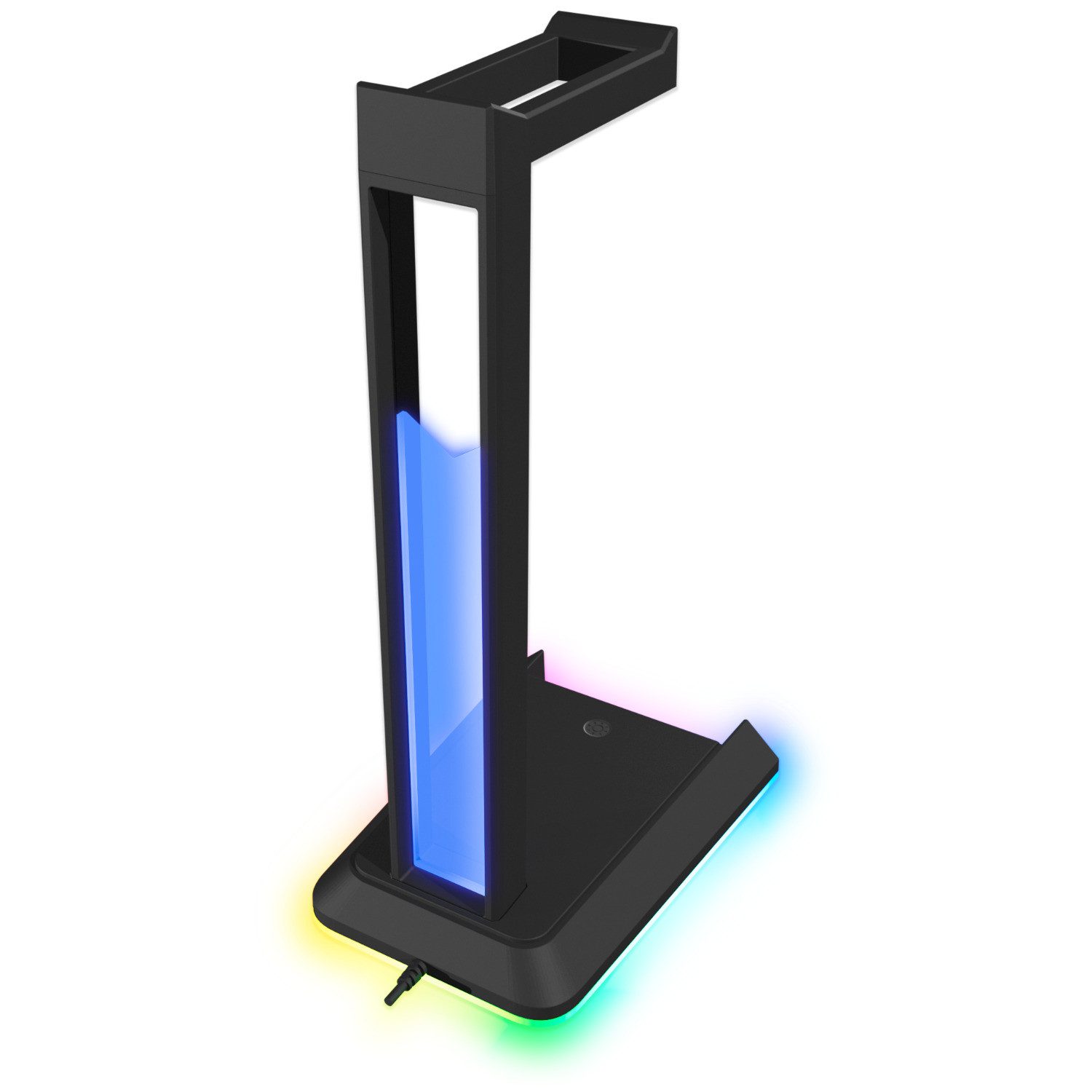 Speedlink Headset-Halterung EXCELLO NX RGB Gaming Headset Stand + USB-Hub, (1-tlg., Mehrfarbig RGB Gaming Stylisch Rutschfest USB-A USB-C Touchsensor)