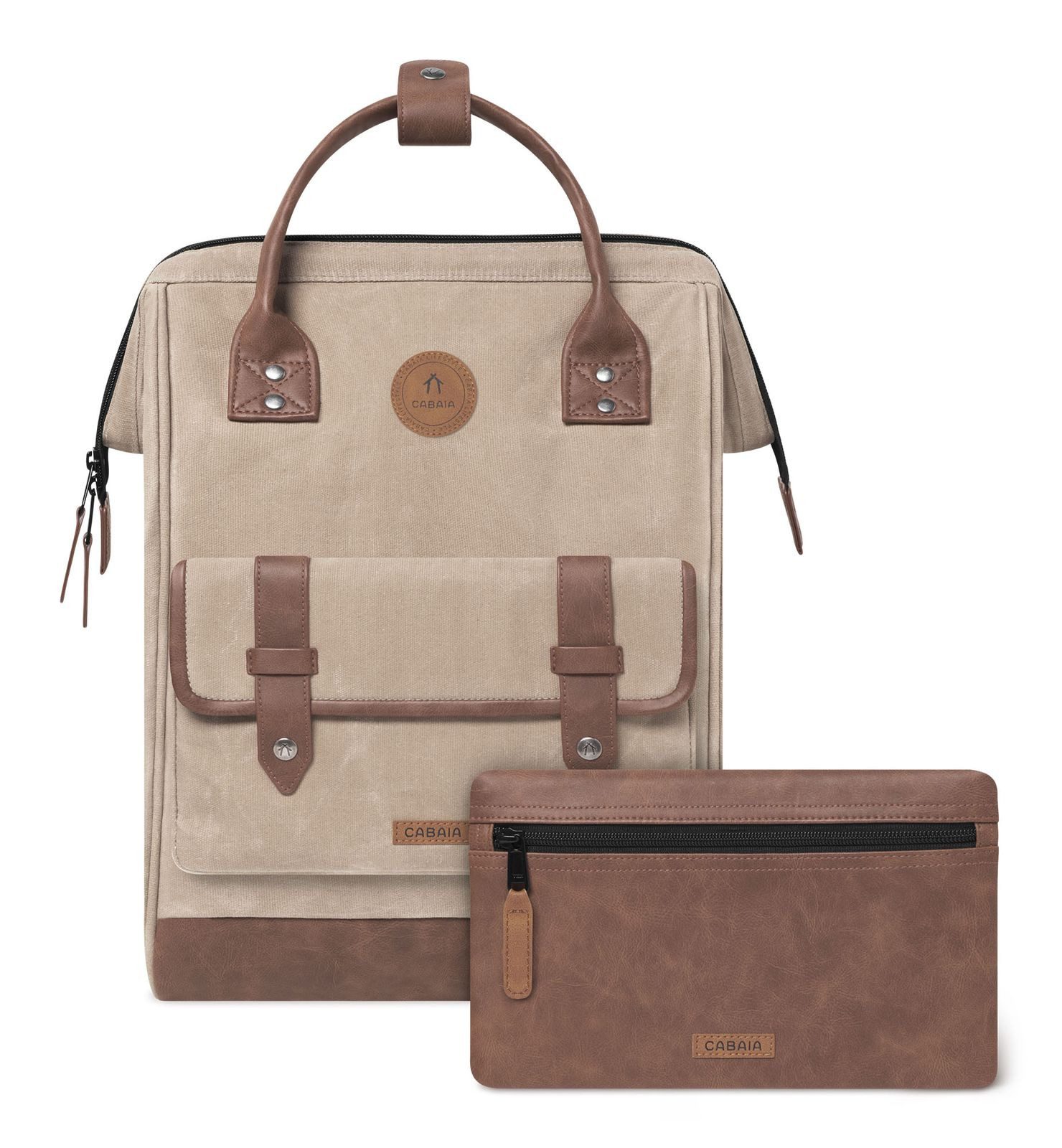 CABAIA Rucksack Waxed Cotton Backpack (Set, 3-tlg) günstig online kaufen