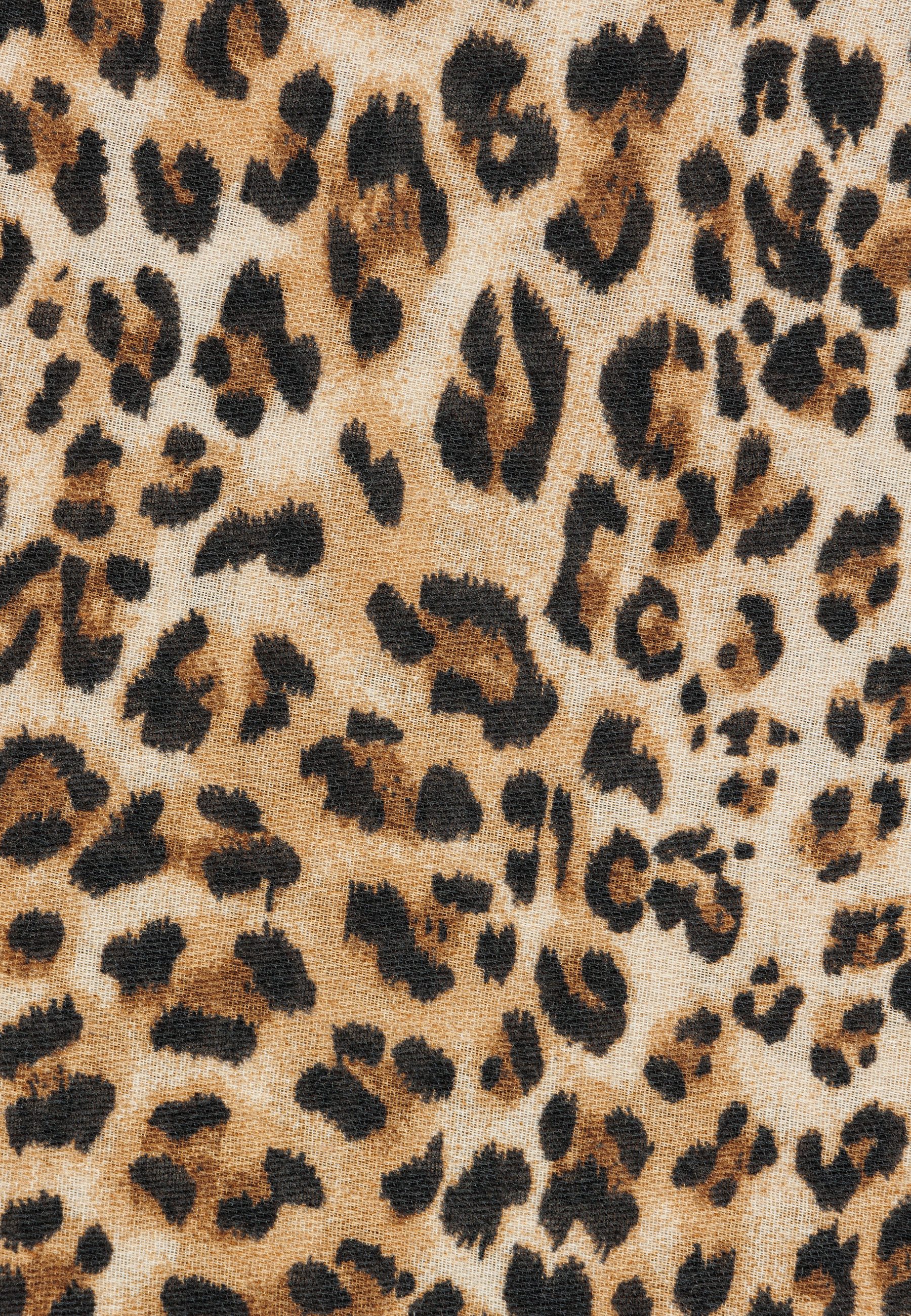 Caspar Loop Leichter Damen Schal weiches Halstuch Leo Muster Animal Print - SC546, samtig weich aus hochwertigem Material für ein angenemes Tragegefühl – Bild 3 von 3