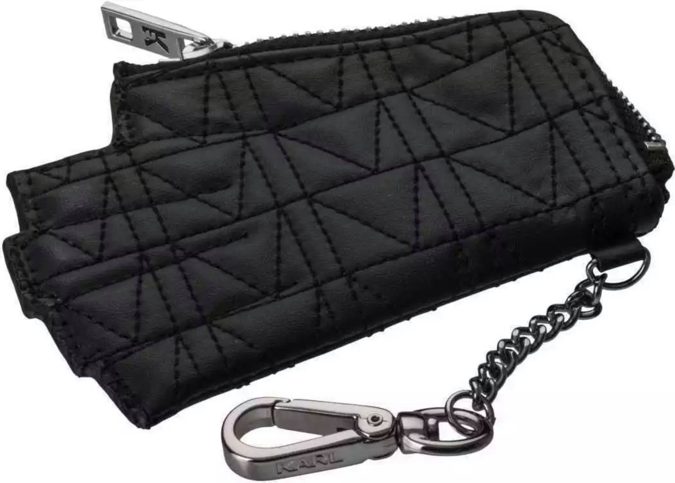 KARL LAGERFELD Hundekotbeutel Hunde Haustiere Kotbeutelspender Exklusive Gassibeutel Tasche, Robuster Karabinerhaken mit eingraviertem KARL Schriftzug