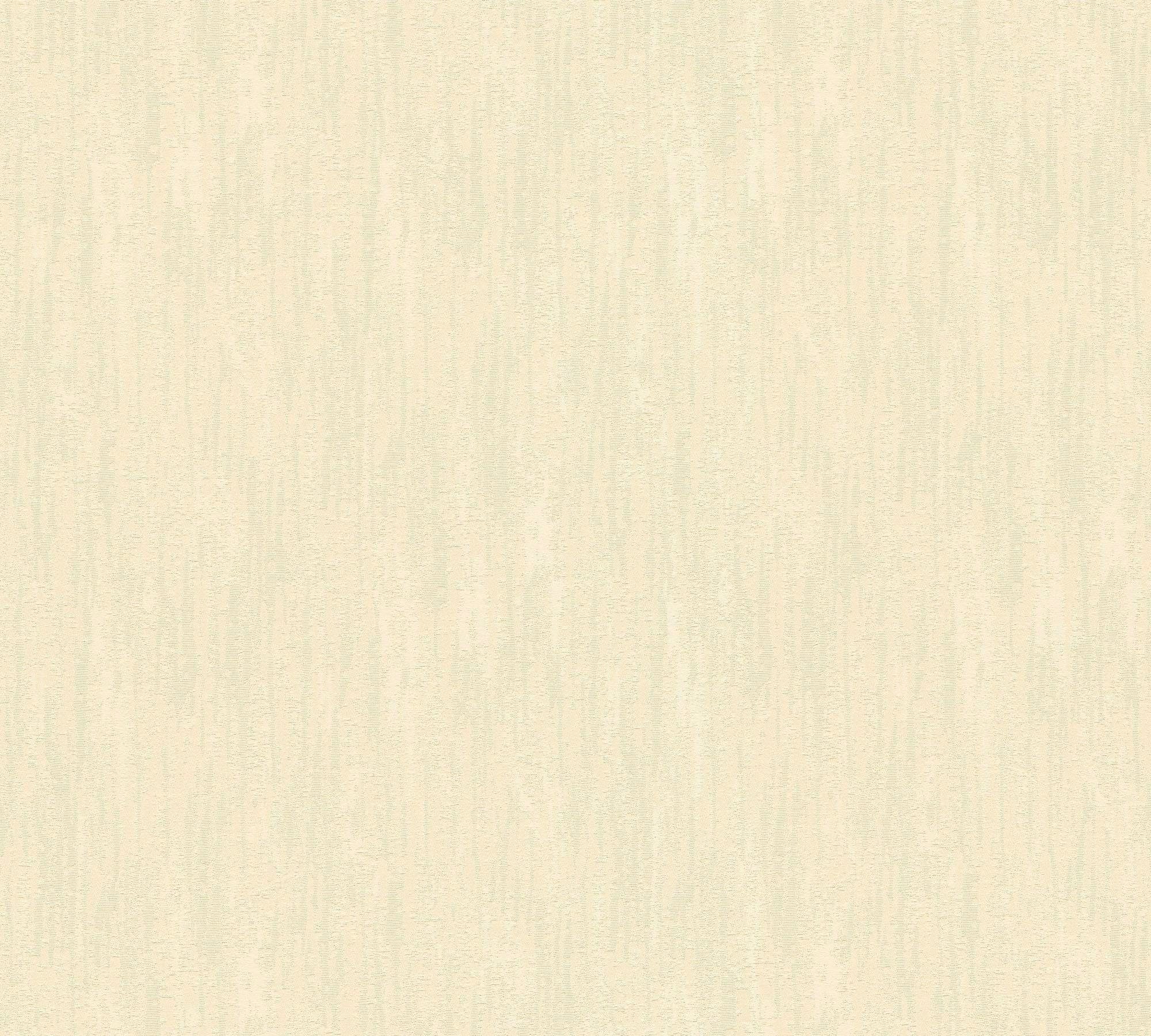 samtig, A.S. einfarbig, elfenbeinfarben/metallic Création Tapete Uni Einfarbig living walls uni, Seta, Textiltapete Di