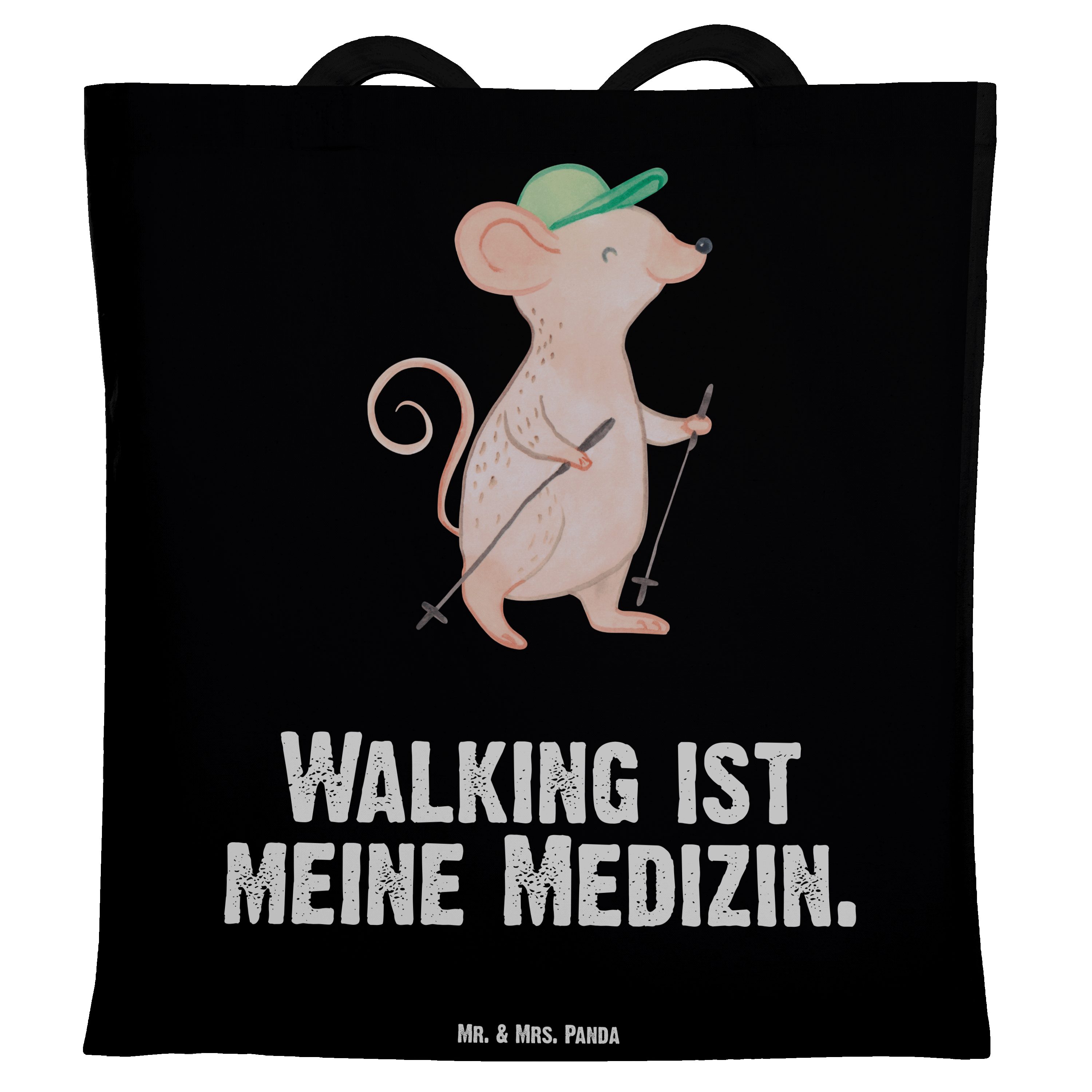 Walking Mrs. Panda - & Schwarz Schenken, Maus Gehen, schnelles Mr. Tragetasche Geschenk, (1-tlg) Medizin -
