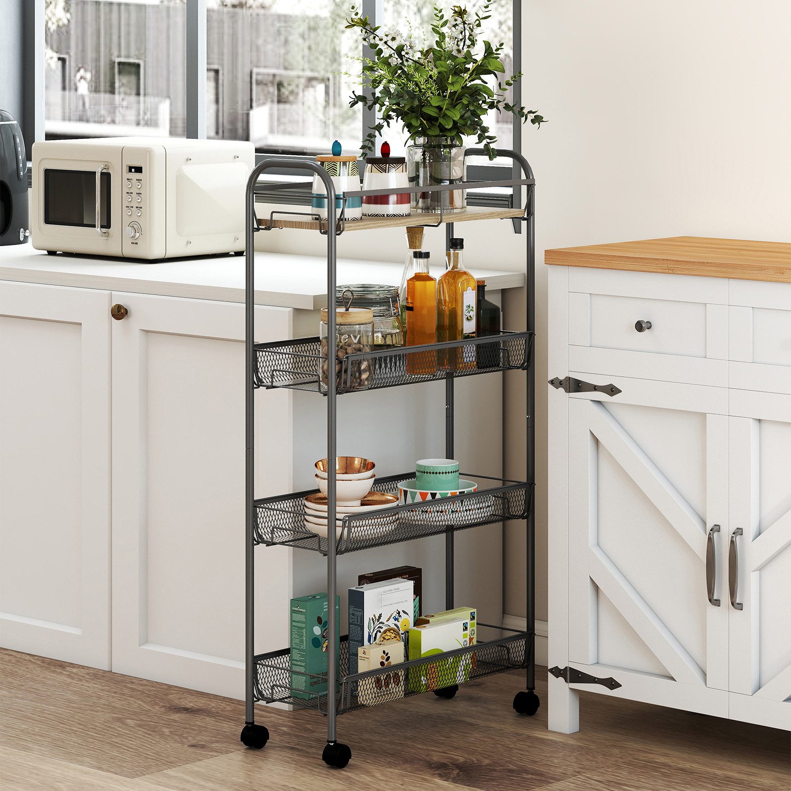 Sekey Beistellwagen Küchenwagen schmal Nischenregal mit günstig online kaufen