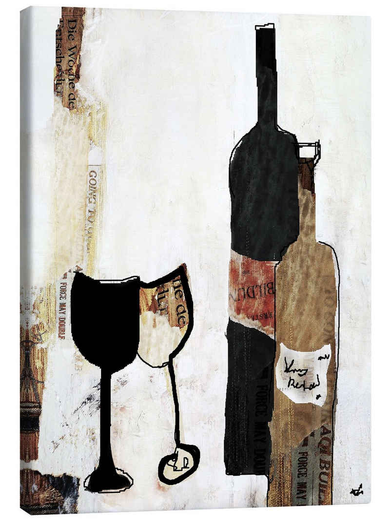 Posterlounge Leinwandbild Christin Lamade, Vino, Wohnzimmer Rustikal Malerei