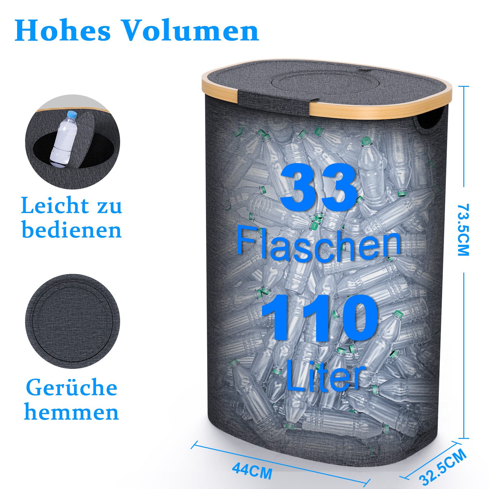 skelo Flaschenkorb Pfandflaschen Sammelbehälter, 160L Pfandflaschen Aufbewa günstig online kaufen