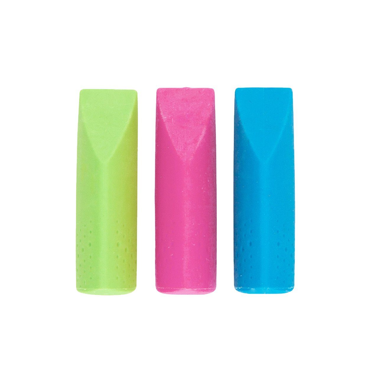 Idena Radiergummi Idena Radierkappen grün/blau/pink 3 Stück Blister