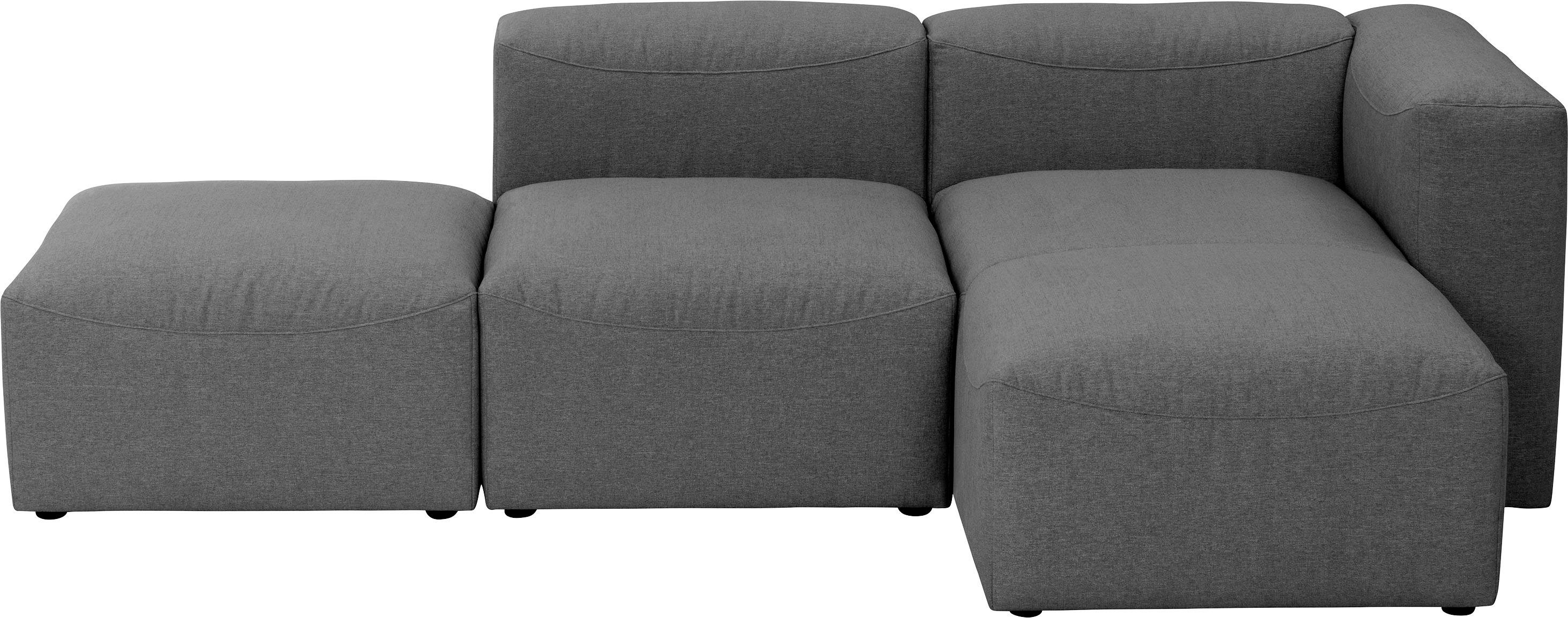Sitz-Elementen, kombinierbar Max aus 3 Spar-Set Ecksofa 03 Sofa-Set Teile, 3 Winzer® anthrazit individuell Lena,