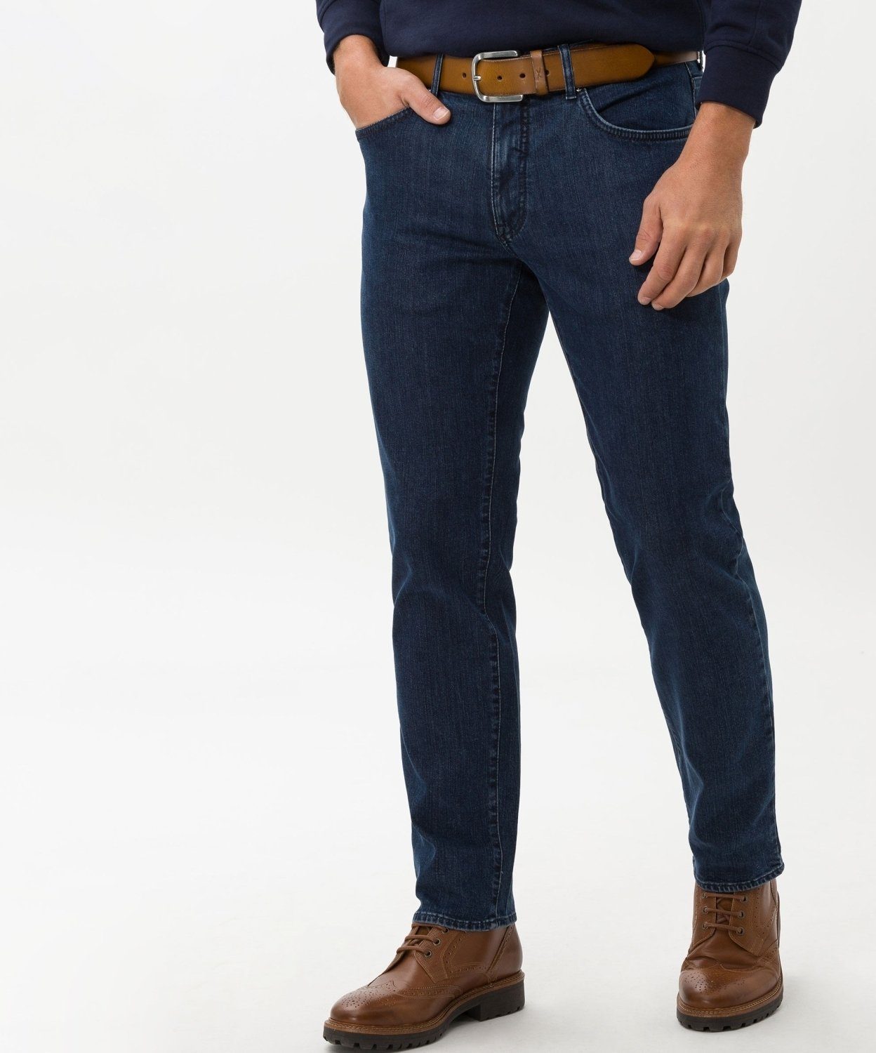 STYLE.CADIZ dark Brax blue 5-Pocket-Jeans