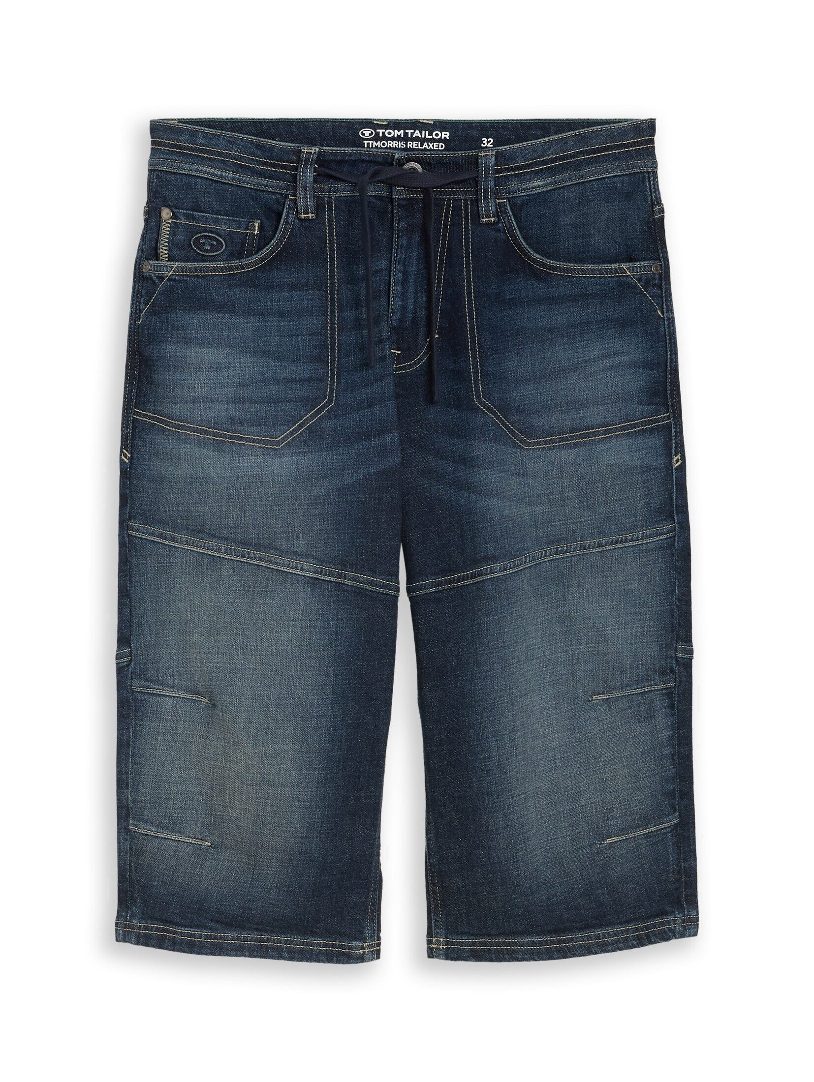 TOM TAILOR Jeansshorts Jeanshosen TTMORRIS RELAXED Overknee Jeans Shorts mit Stretch