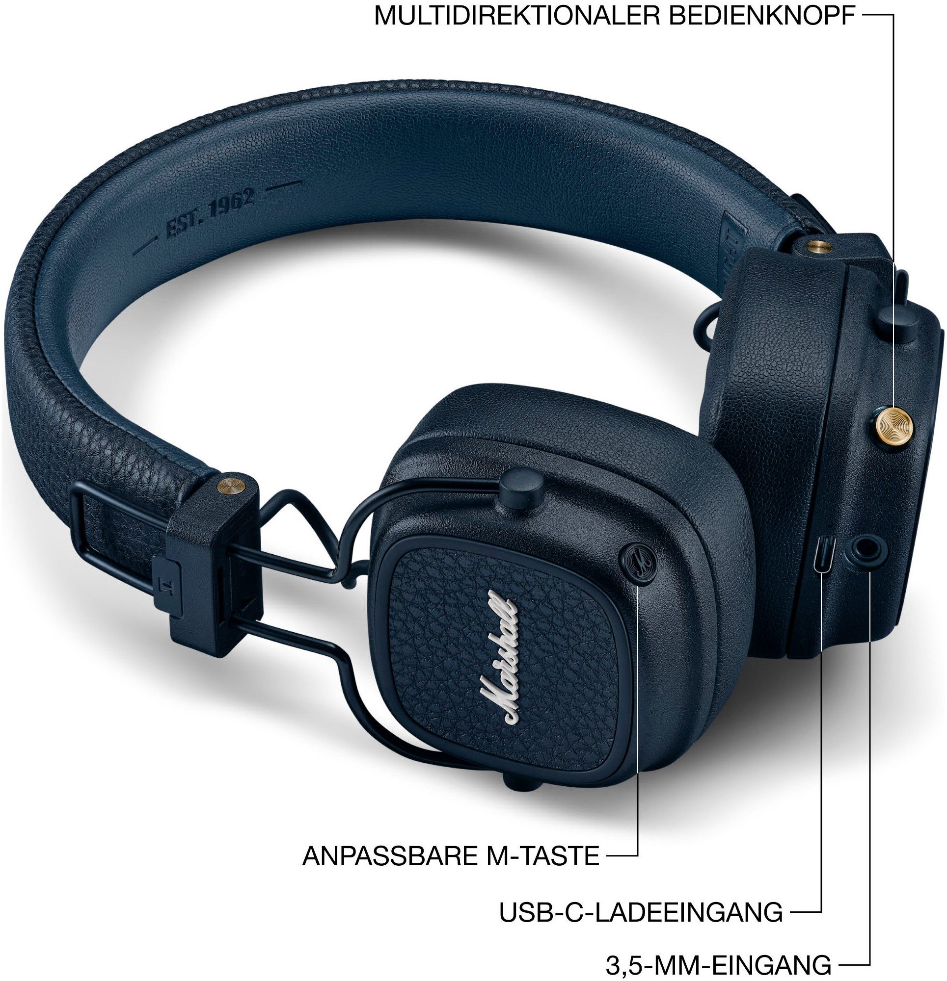 Marshall Major V On-Ear-Kopfhörer (Freisprechfunktion, Bluetooth)