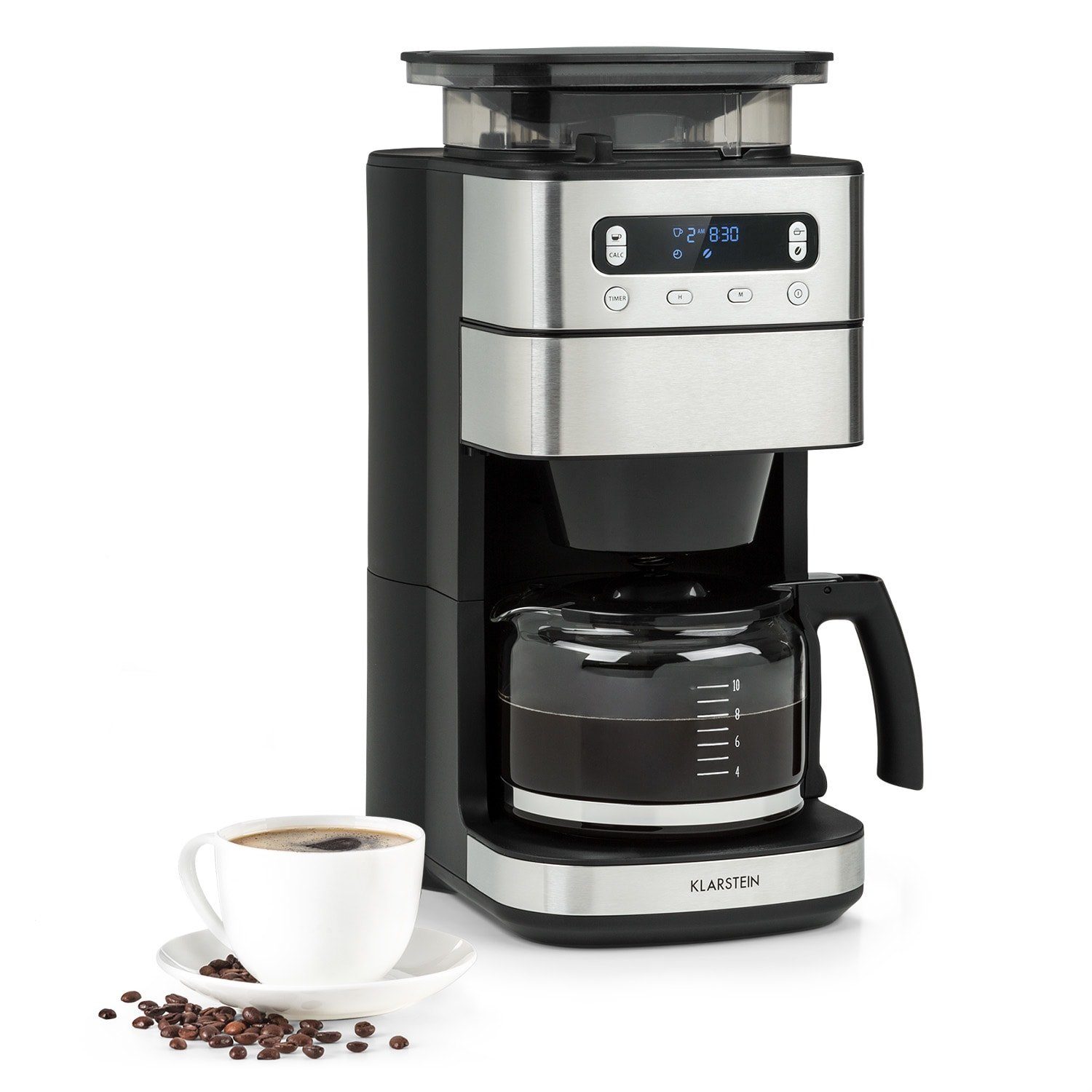 Klarstein Filterkaffeemaschine Aromatica Taste 10 Kaffeemaschine  Kegelmahlwerk 10 Tassen, 1.25l Kaffeekanne online kaufen | OTTO
