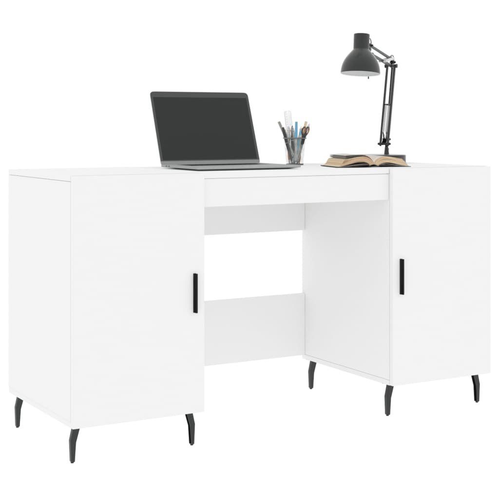 Holzwerkstoff cm 140x50x75 Weiß furnicato Schreibtisch