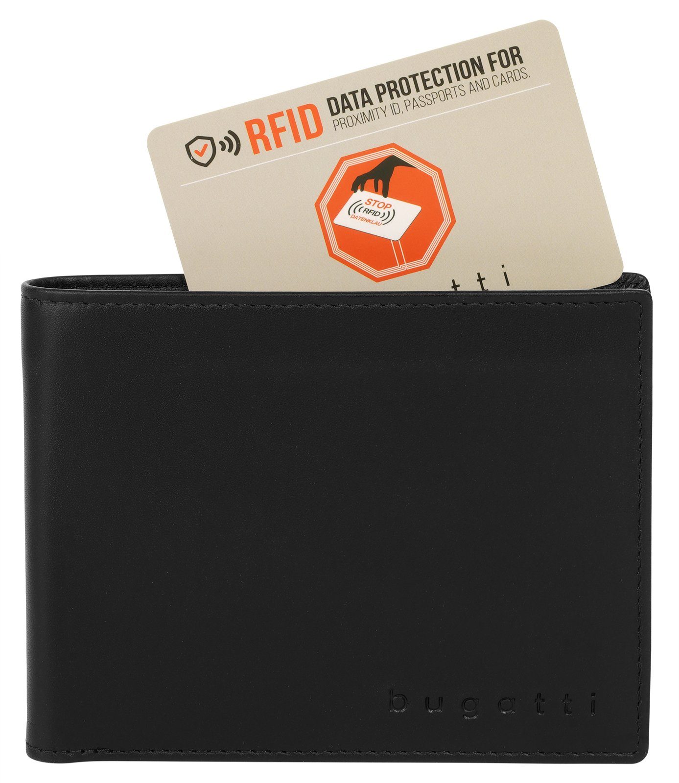 bugatti SUPER SLIM RFID, echt Leder
