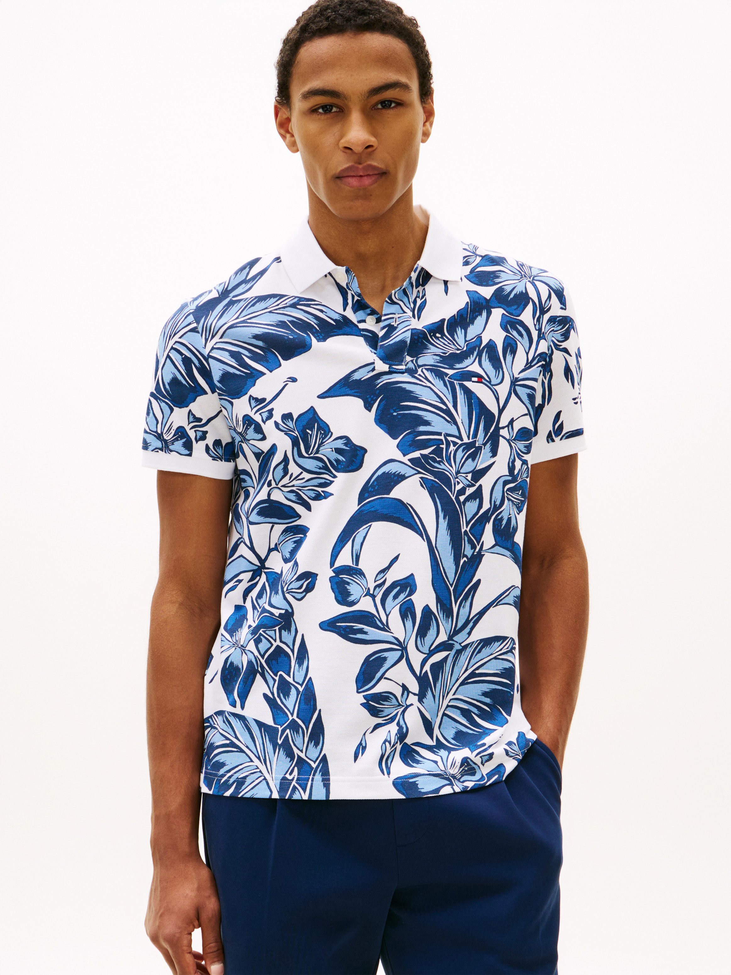 Tommy Hilfiger Poloshirt FLORAL AOP REGULAR mit Blumenprint, regular fit