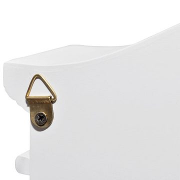 vidaXL Fächerschrank Schlüsselkasten mit Fotorahmen Weiß (1-St)