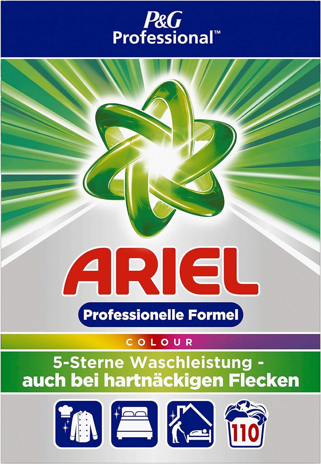 ARIEL Professional Vollwaschmittel Pulver Color - 6,60 kg – 110 Waschladunge Vollwaschmittel (ultra-konzentrierte Formel, hervorragende Fleckenentfernung)