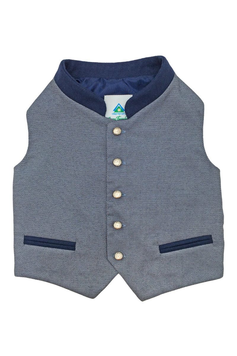Isar-Trachten Trachtenjacke Kinderweste - Arthur - blau