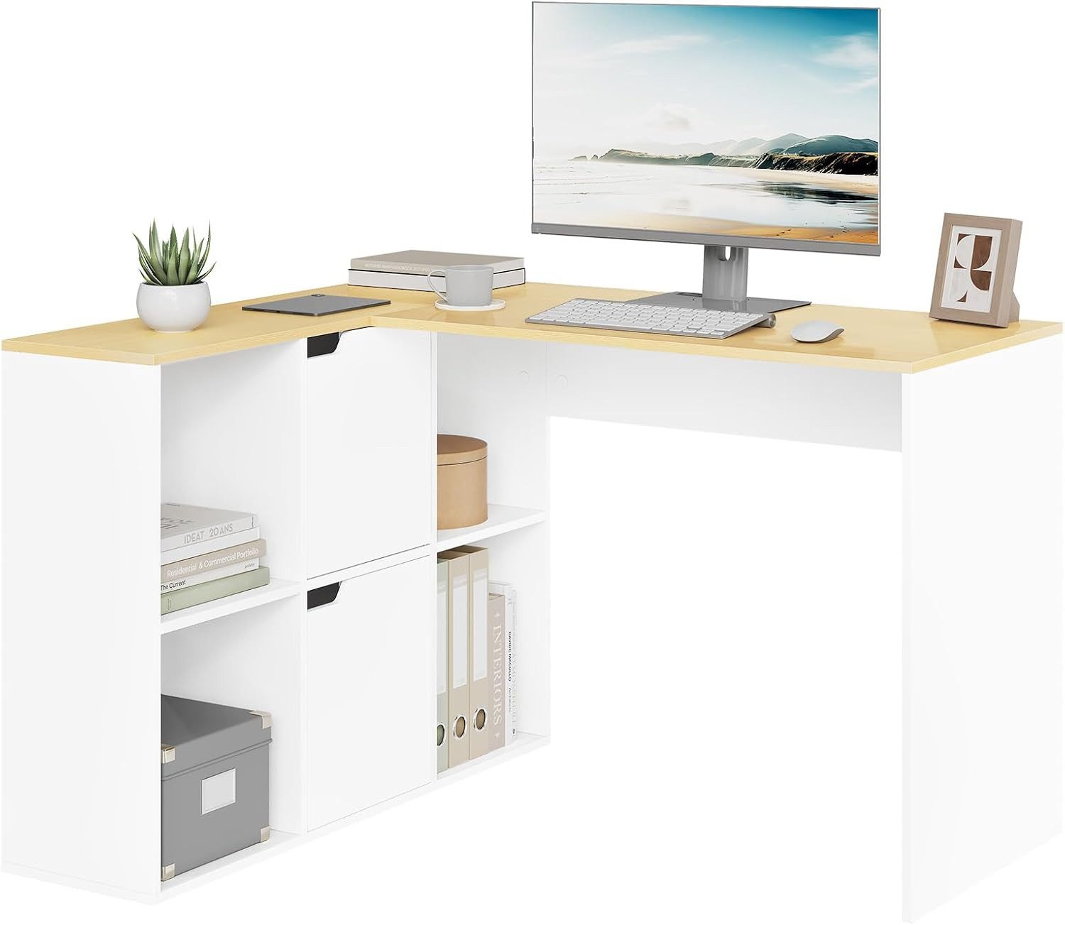 EUGAD Schreibtisch (1-St), L Form, Eckschreibtisch 118x100x75 cm